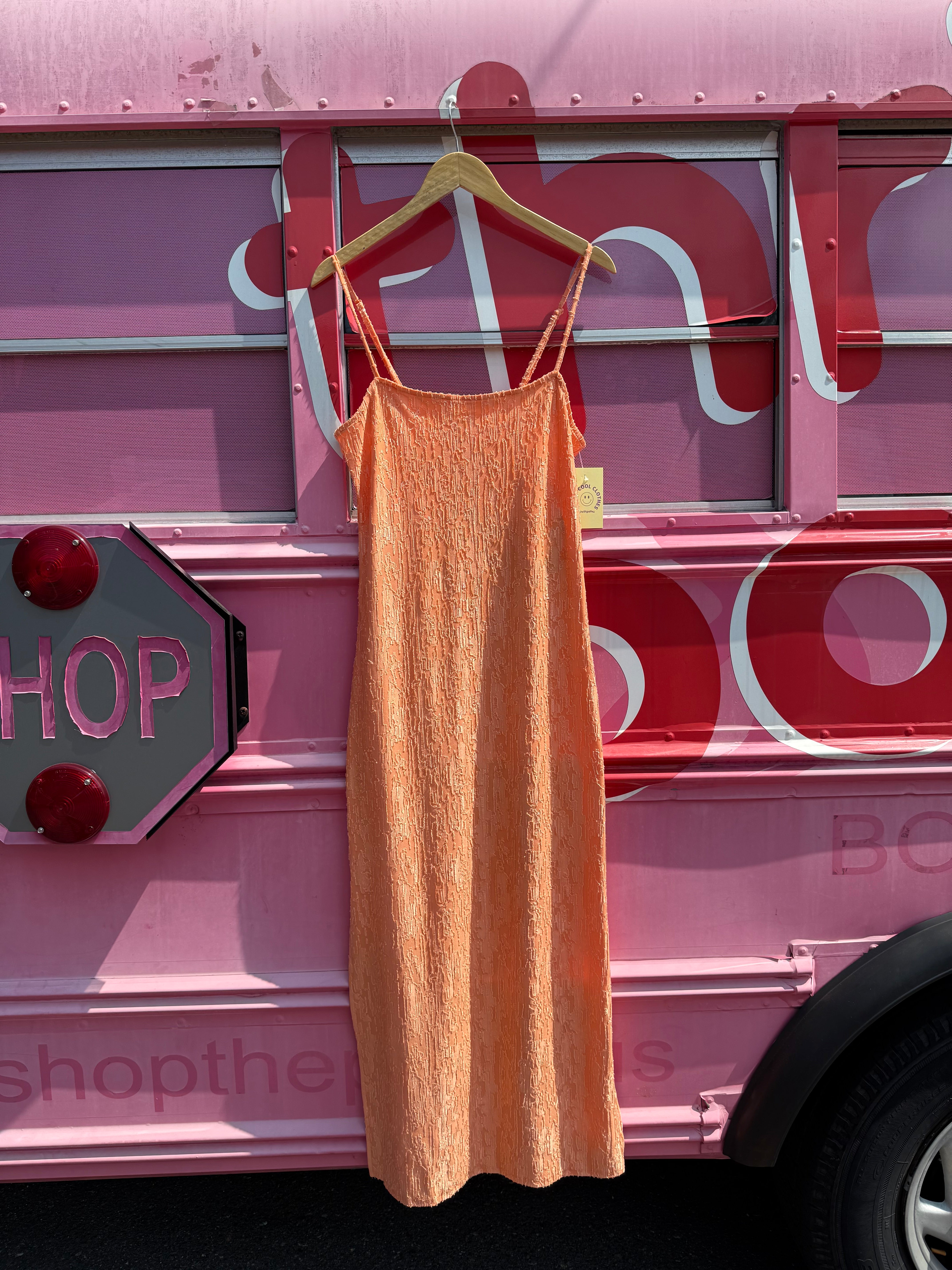 Orange Object Jacquard maxi tank dress, Xs