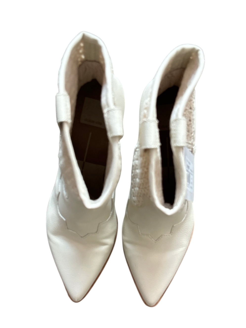 cream dolce vita woven short cowboy boots, 9