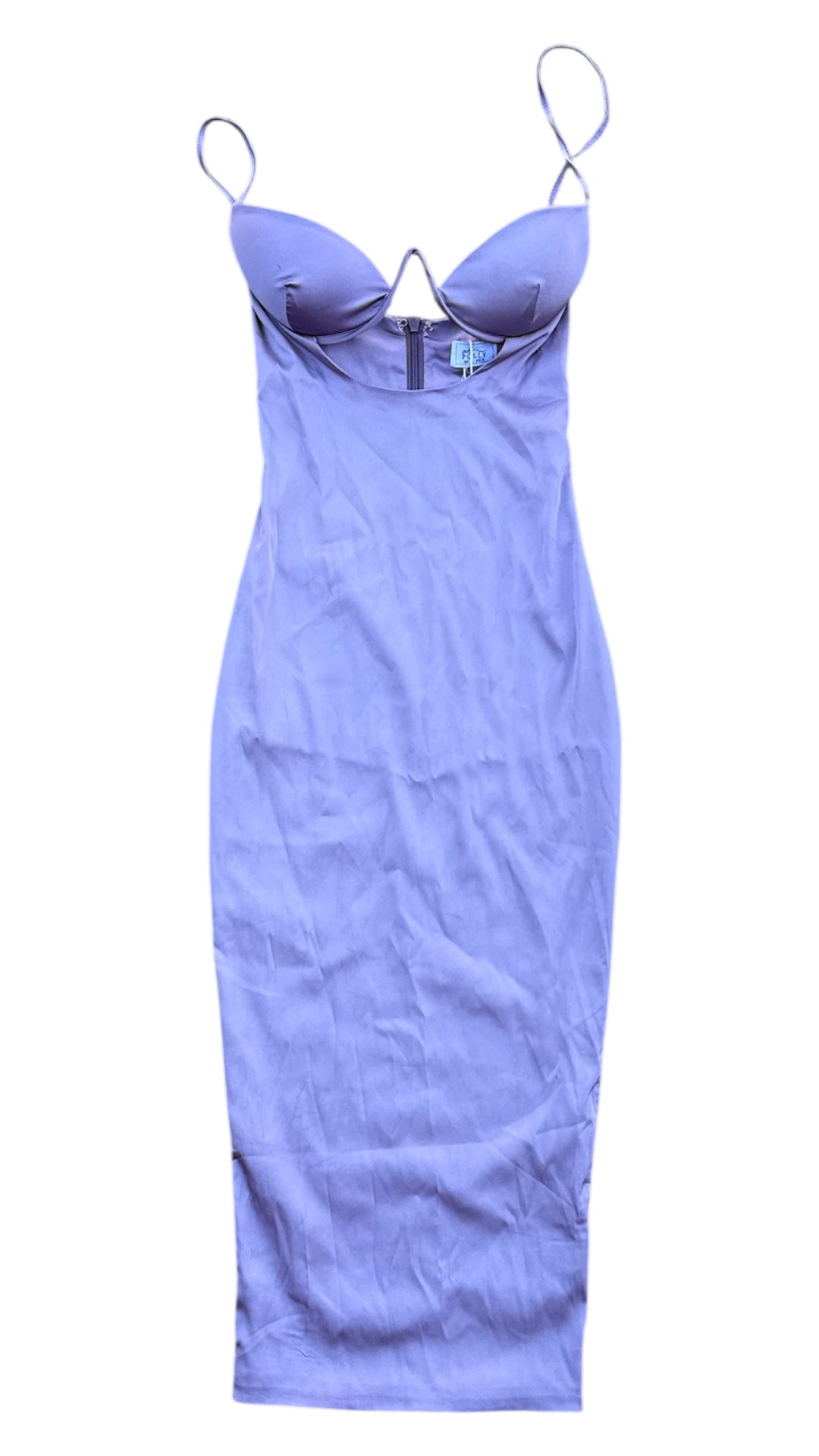 purple oh polly NWT structured cutout midi dress, 0