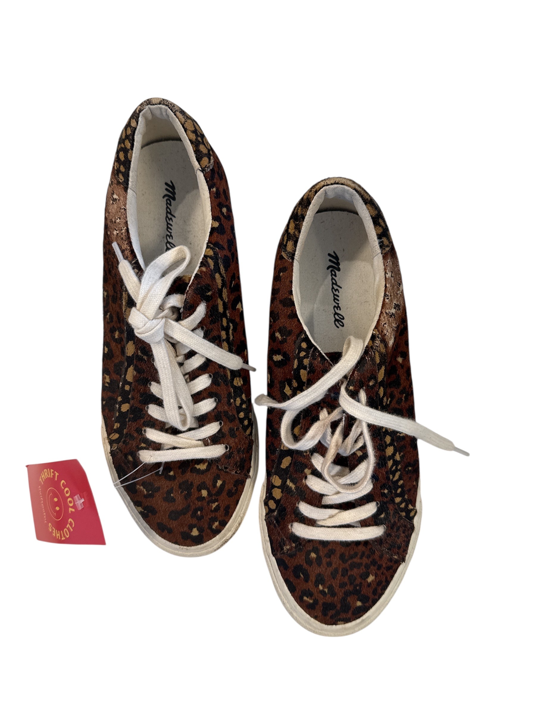 brown madewell cheetah sneakers, 8.5