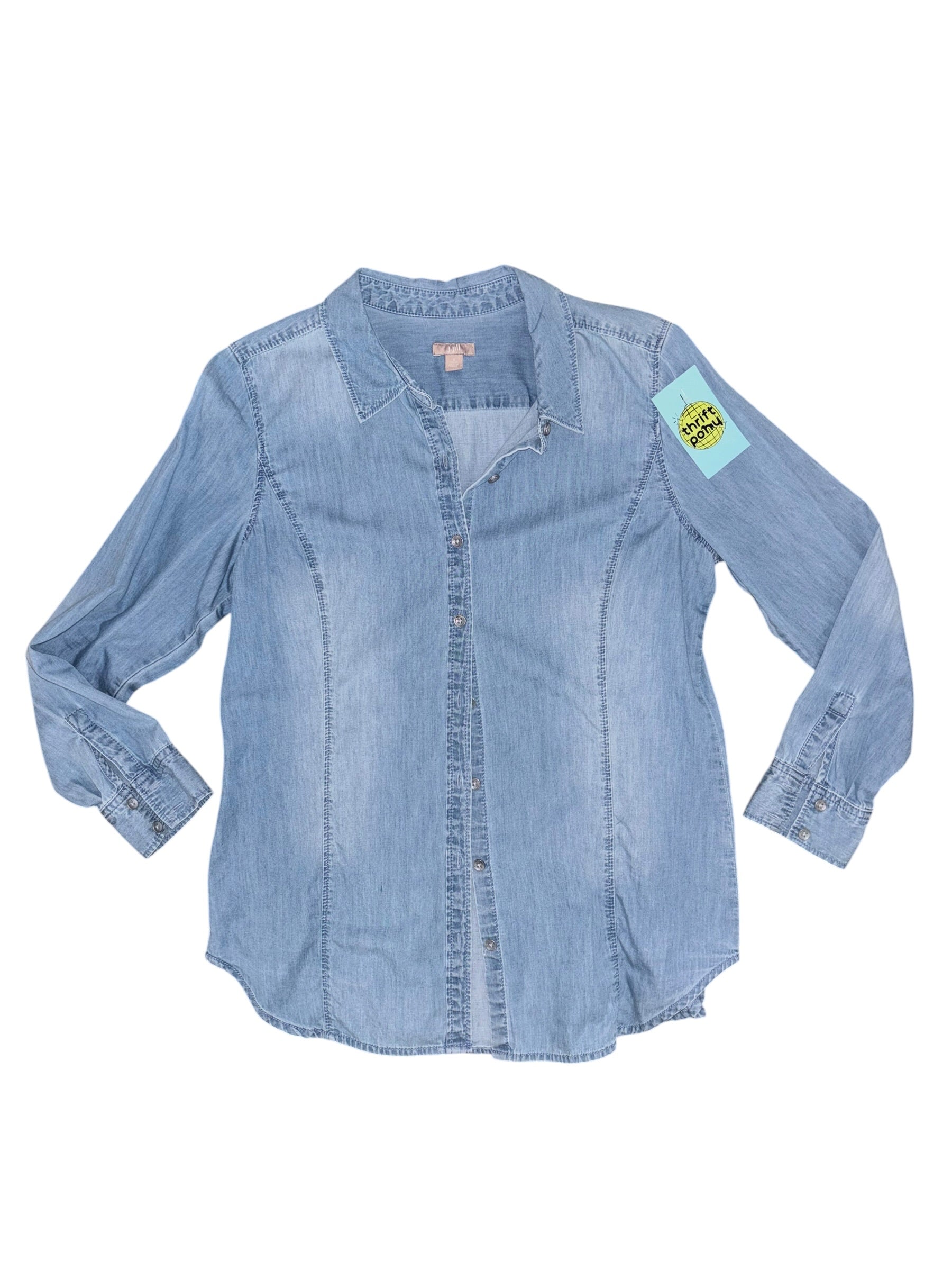 blue j jill chambray button down, sp