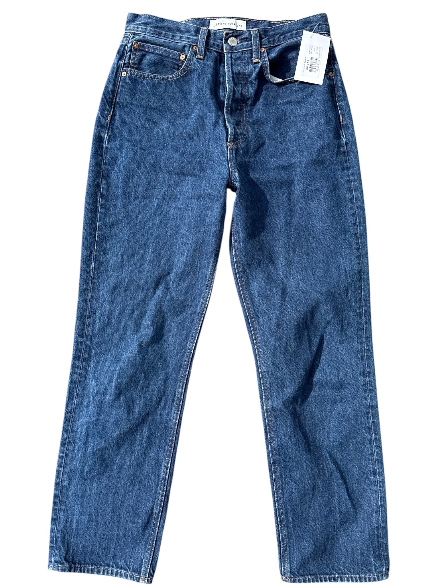 blue denim forum loose high rise jeans, 27