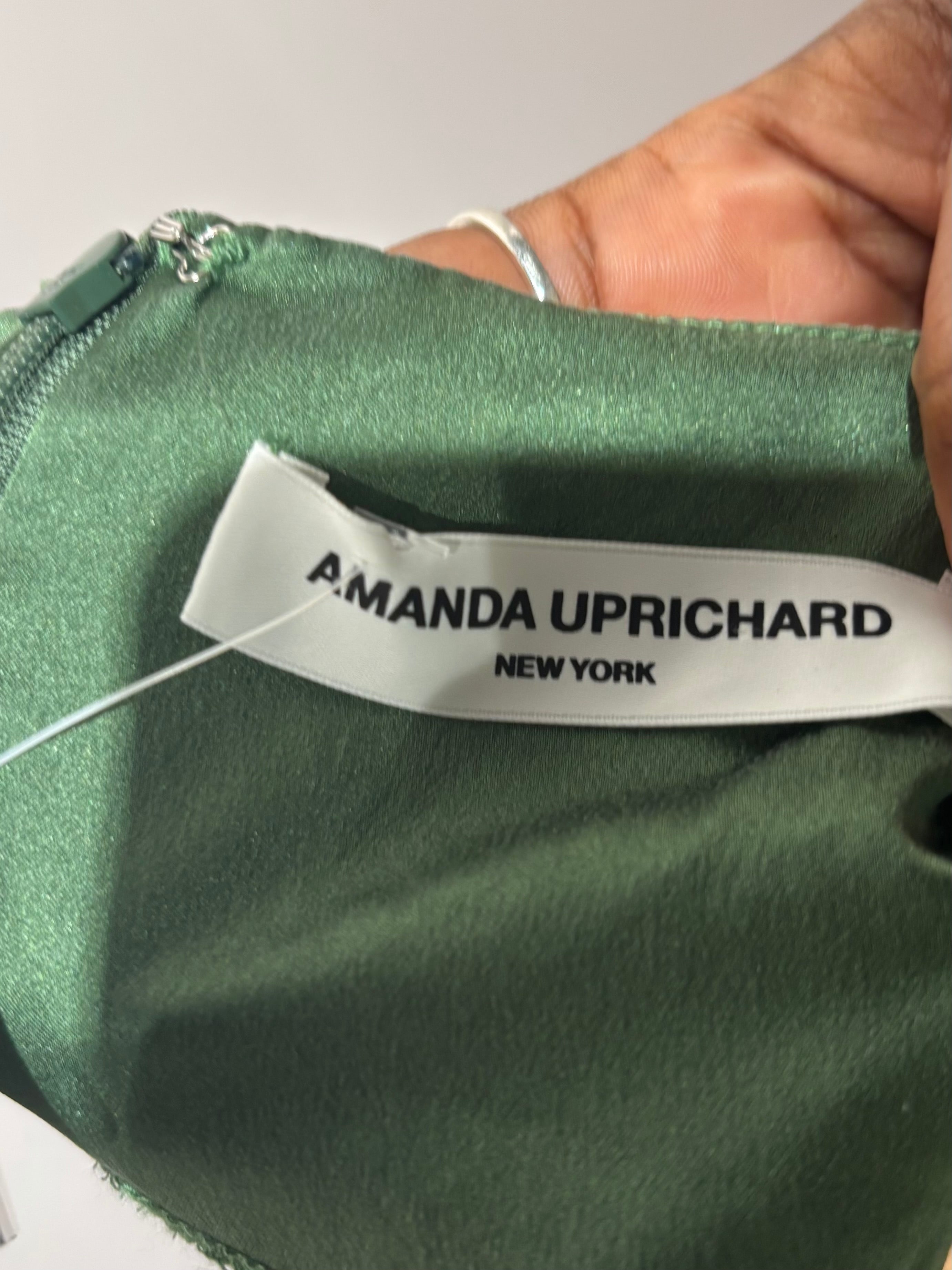 green amanda uprichard jelly fish dress, xs