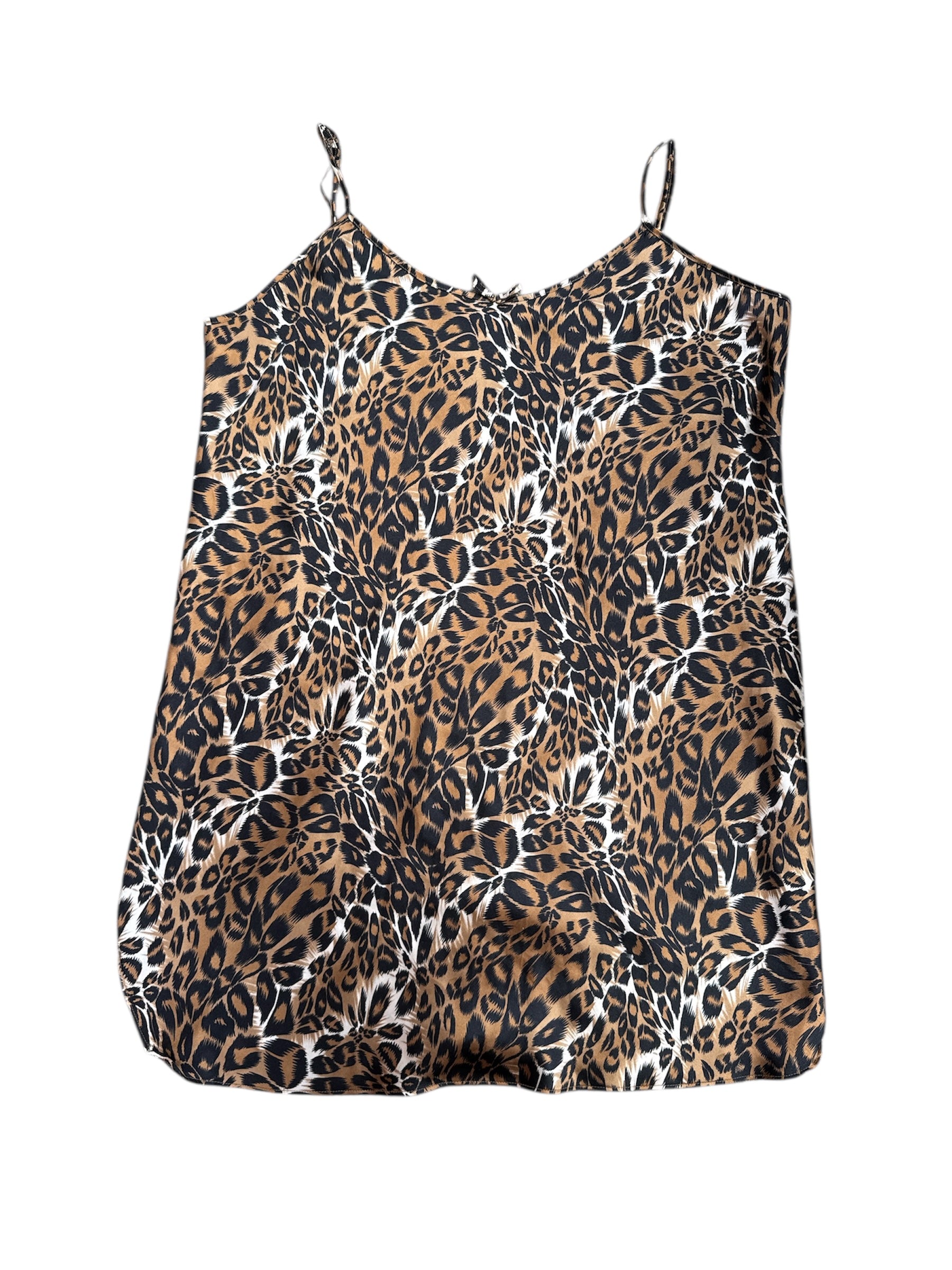 brown secret treasures animal print slip, L/Xl