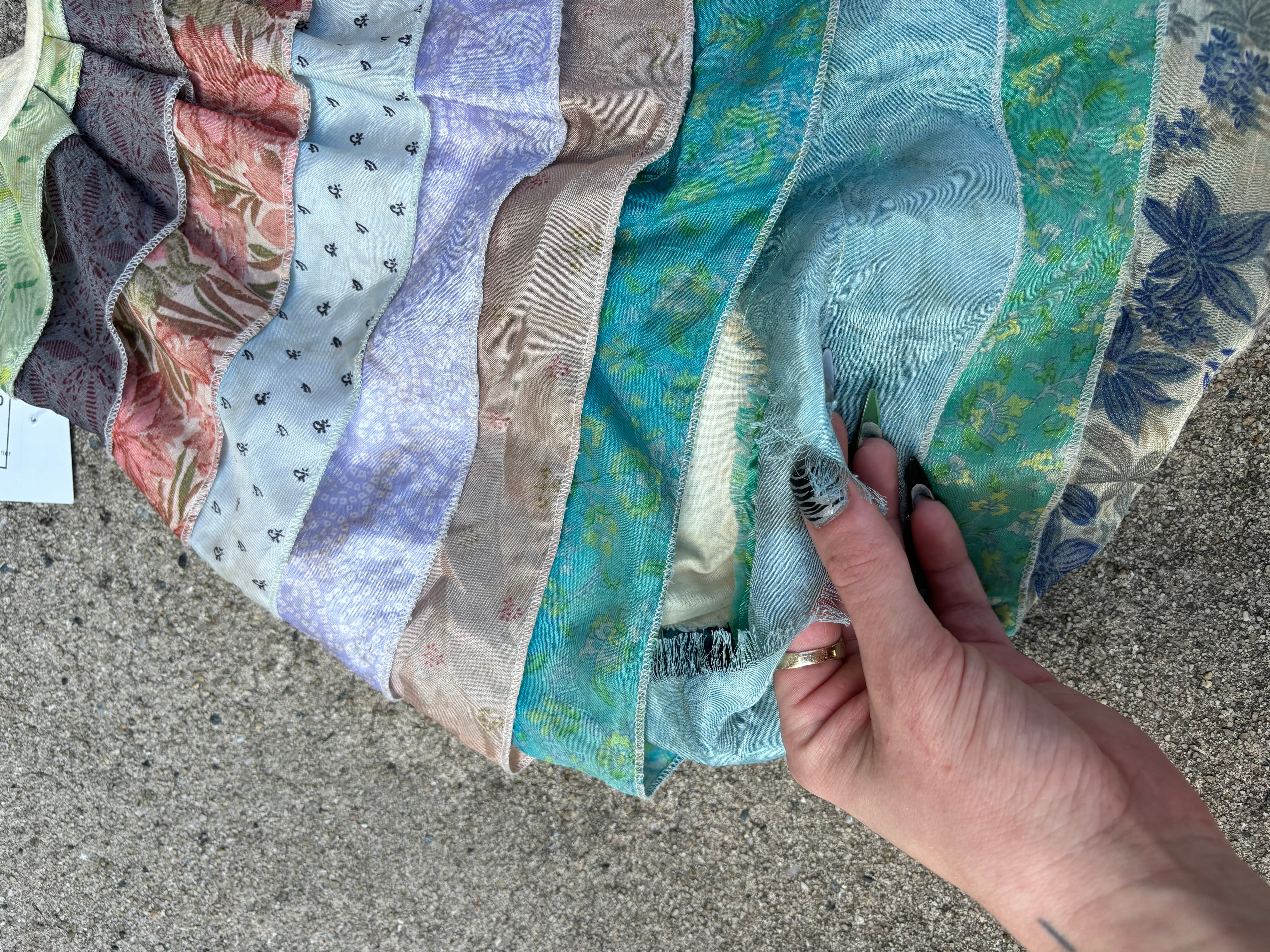 scrap ruffle bag