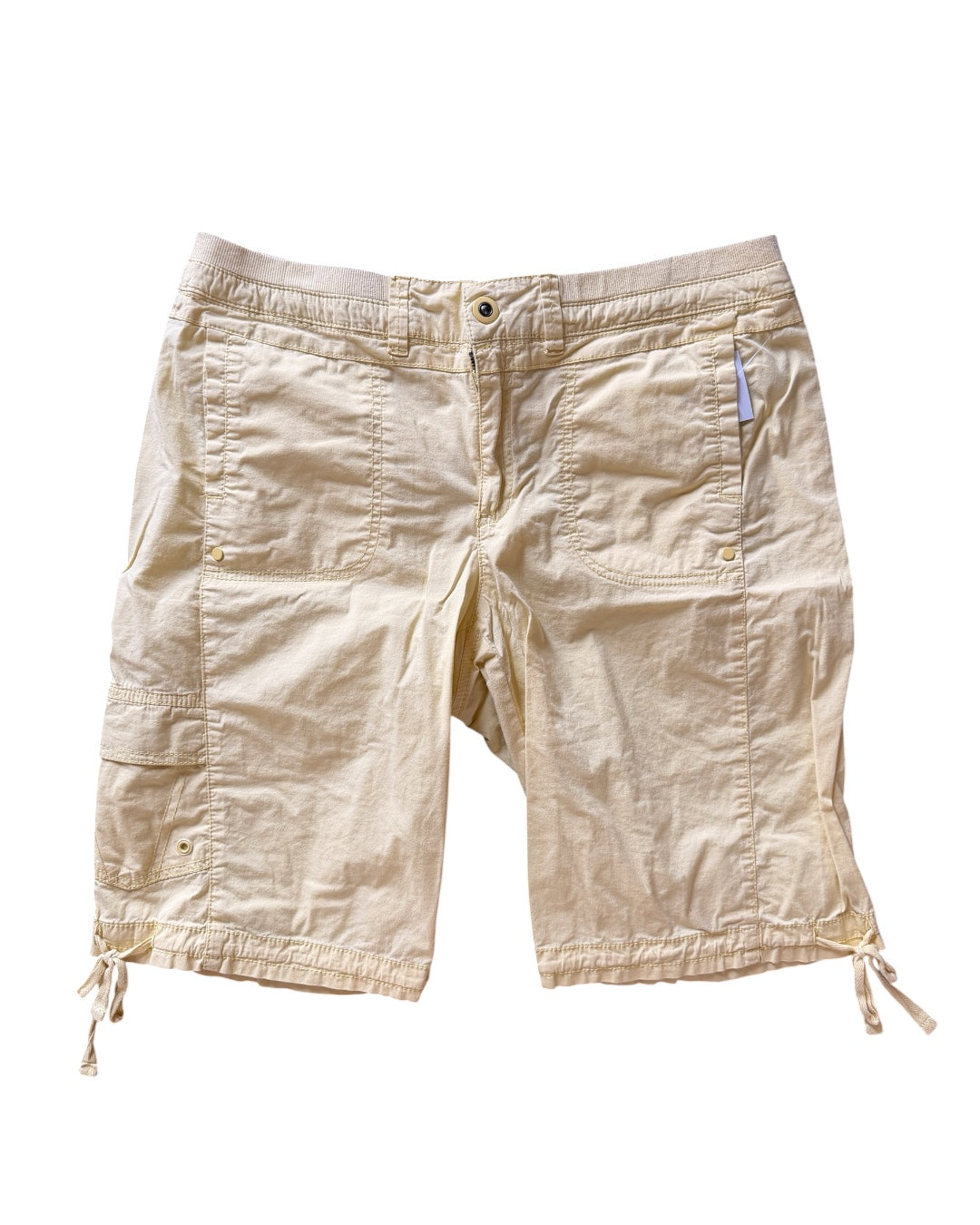 yellow kakis & co cargo shorts, 12