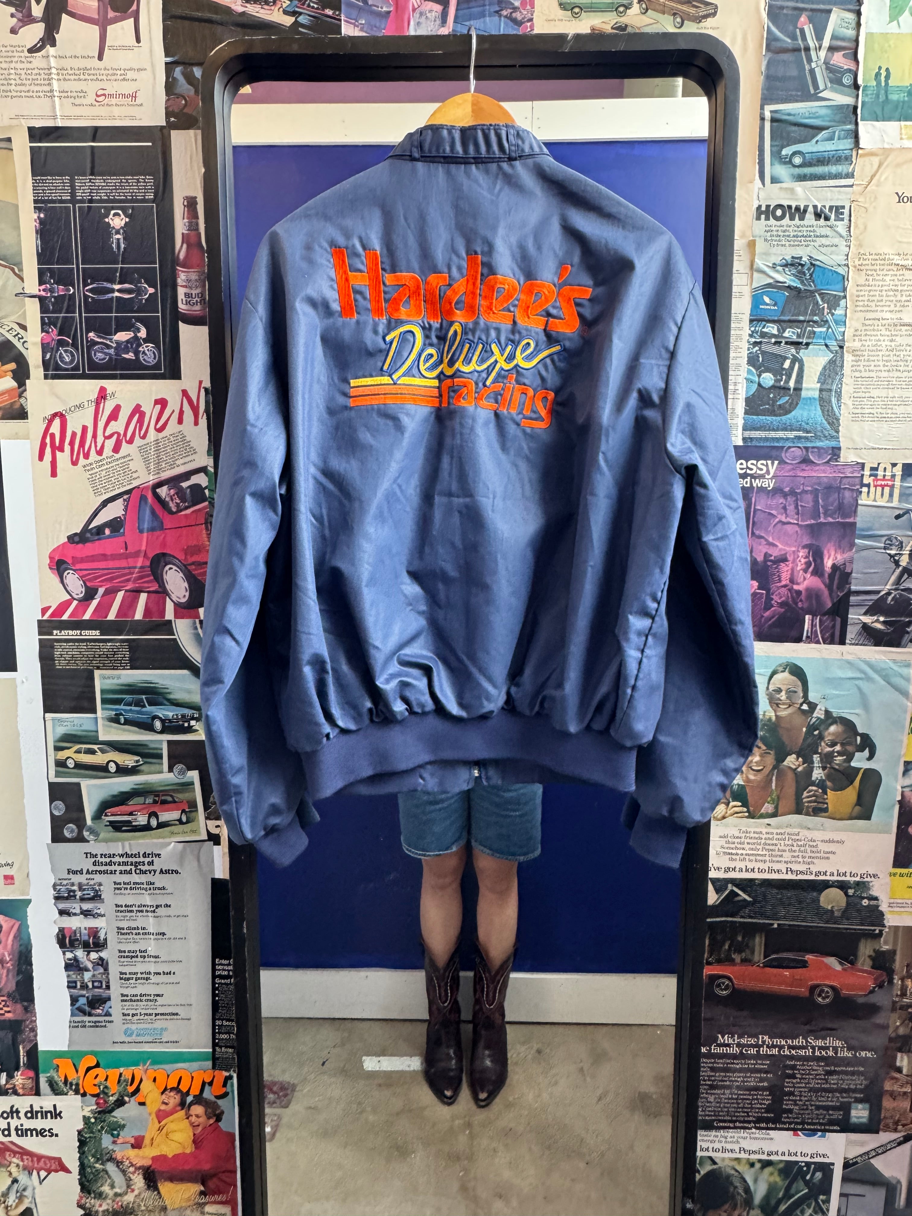 blue king lovie hardees deluxe racing jacket, L fits like M
