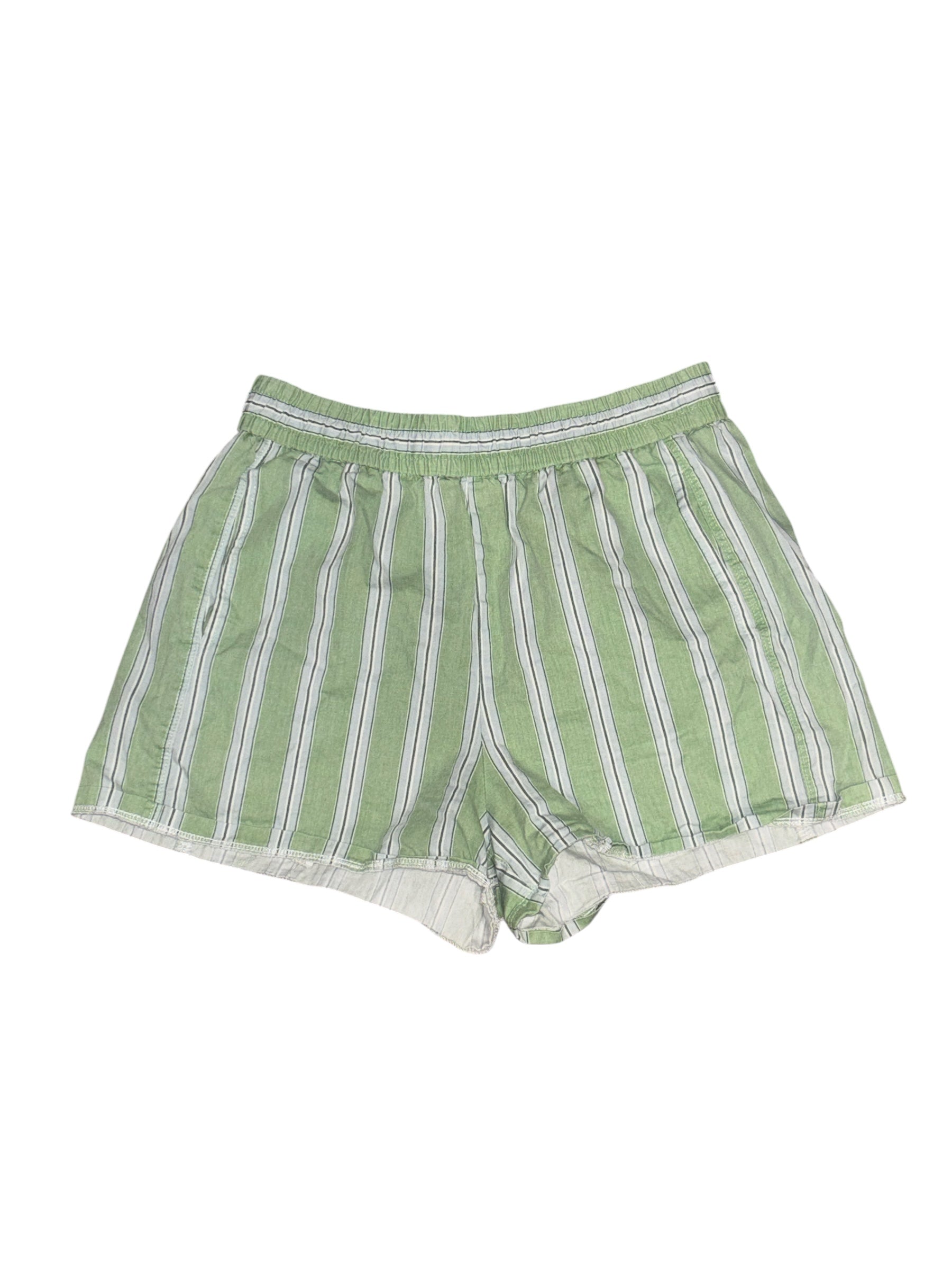 green blue  striped boxers, L