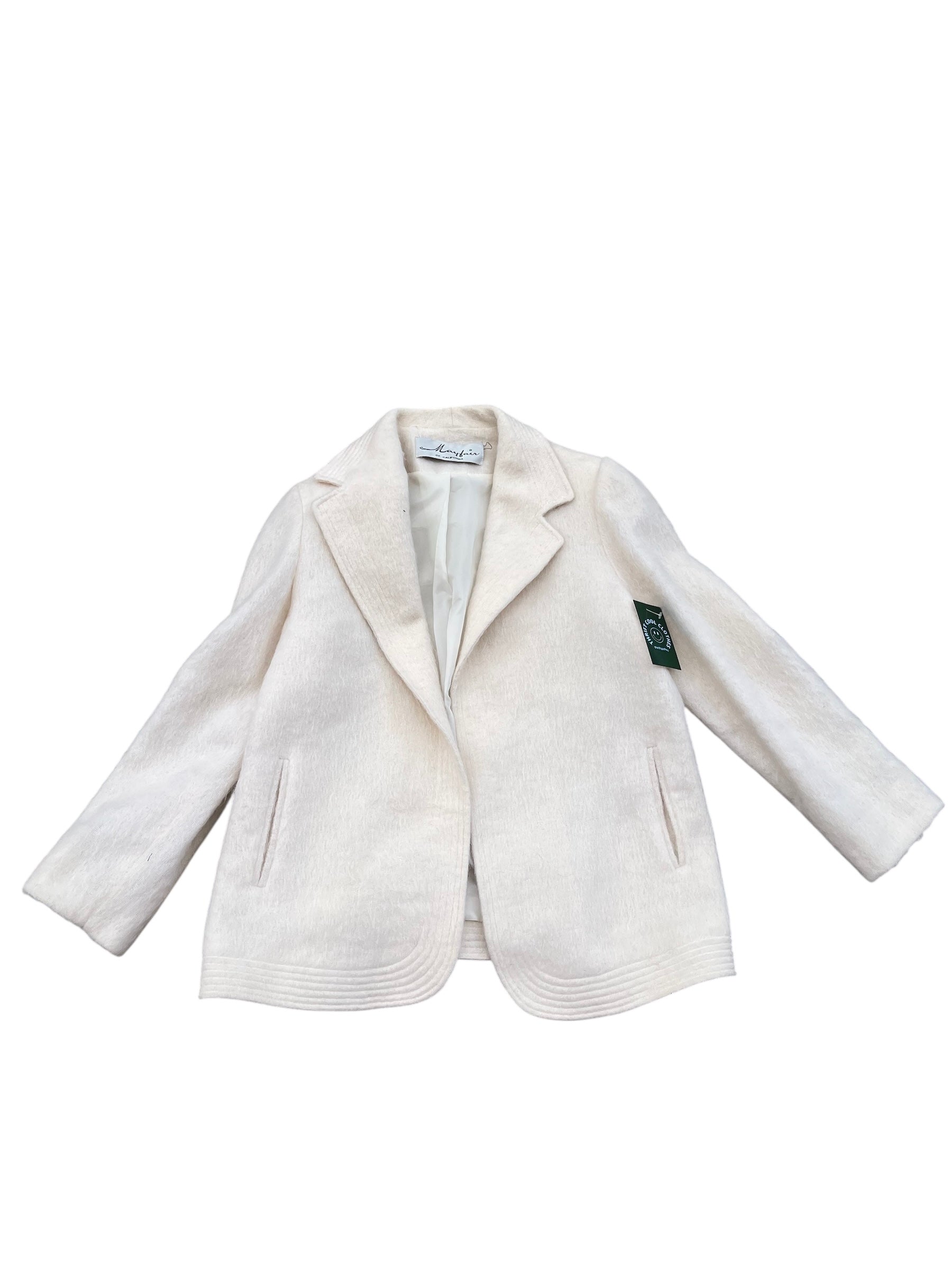 Cream mayfair Wool blazer, M/L