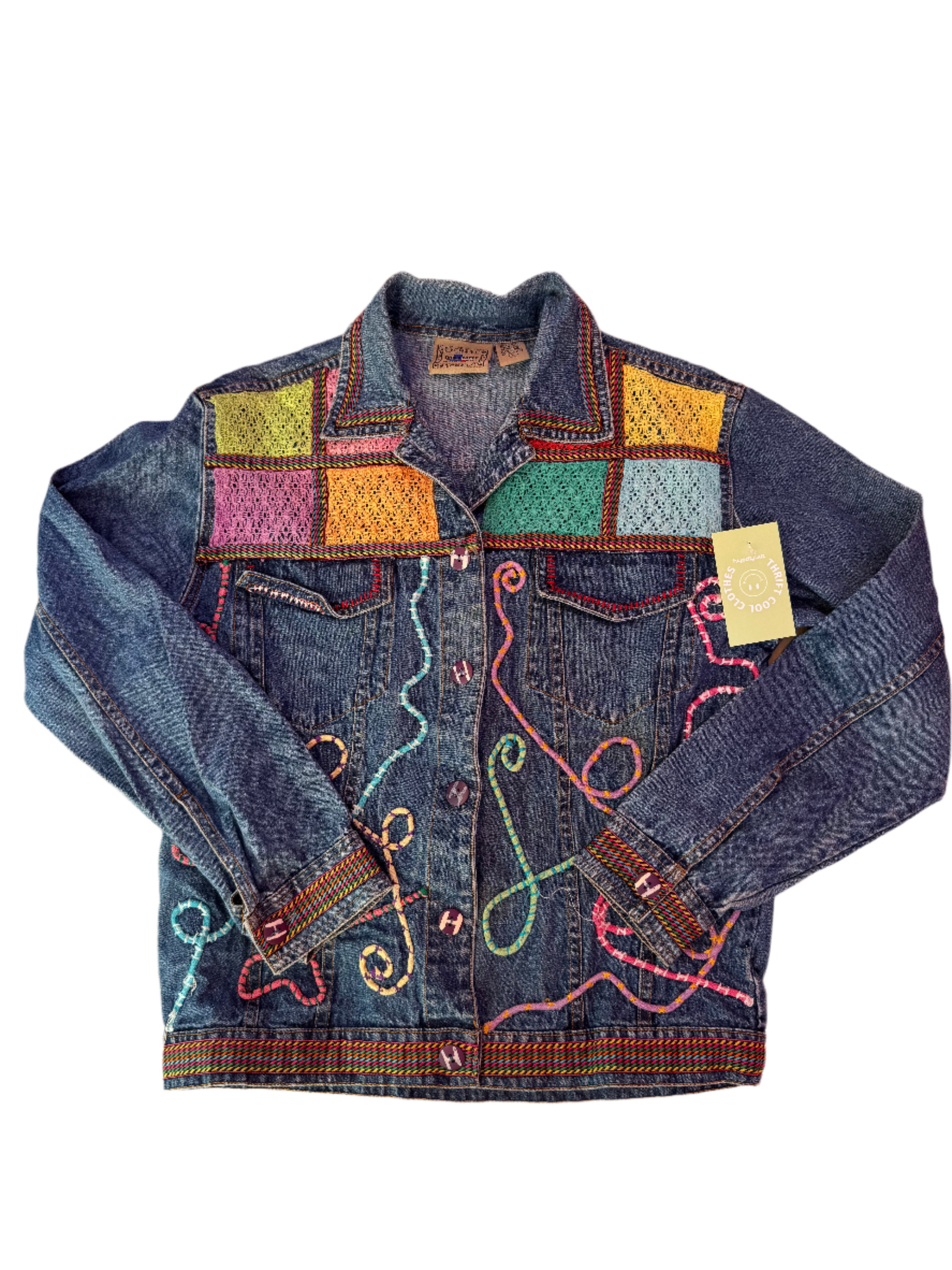 Blue Don’t mess w texas Patch denim jacket, S