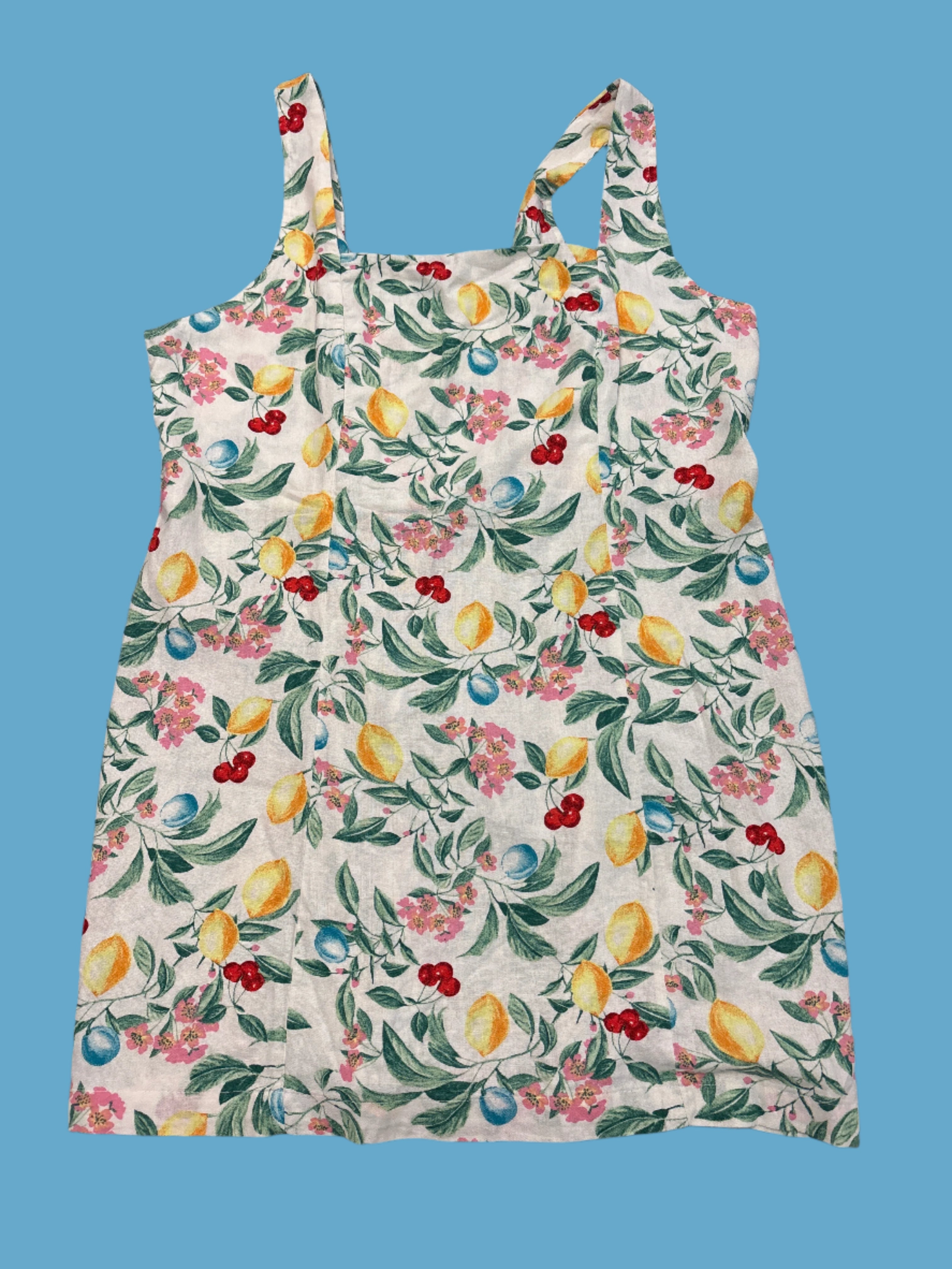 White red yellow old navy fruit dress, xxl