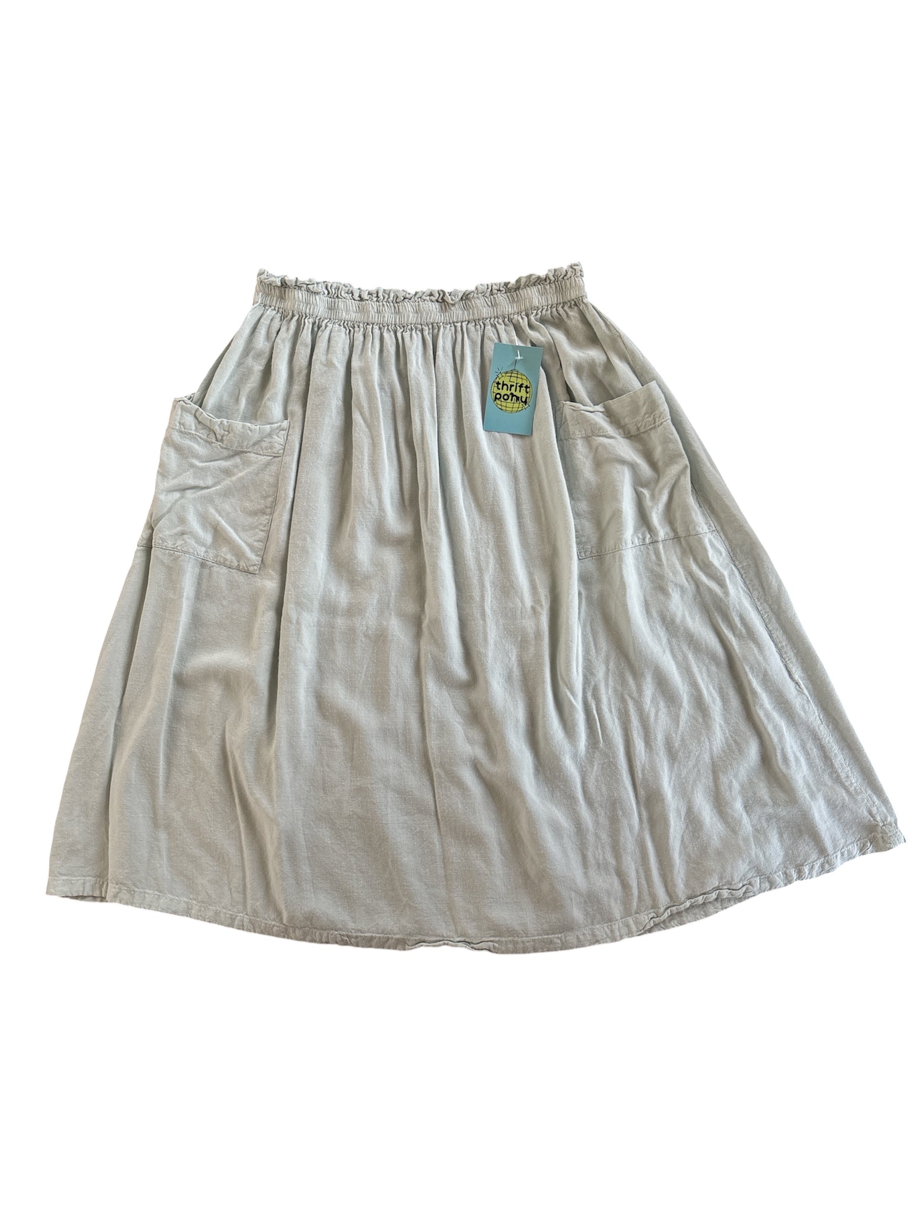 light green asos pull on skirt, M