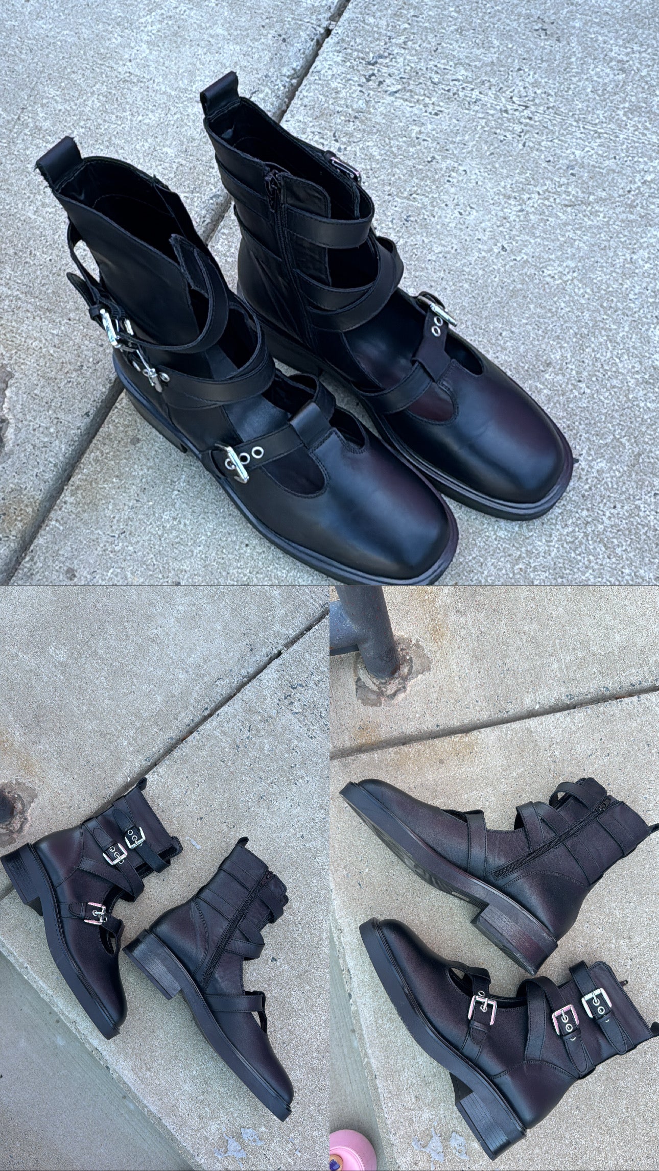 black free people buckle up boots, 11