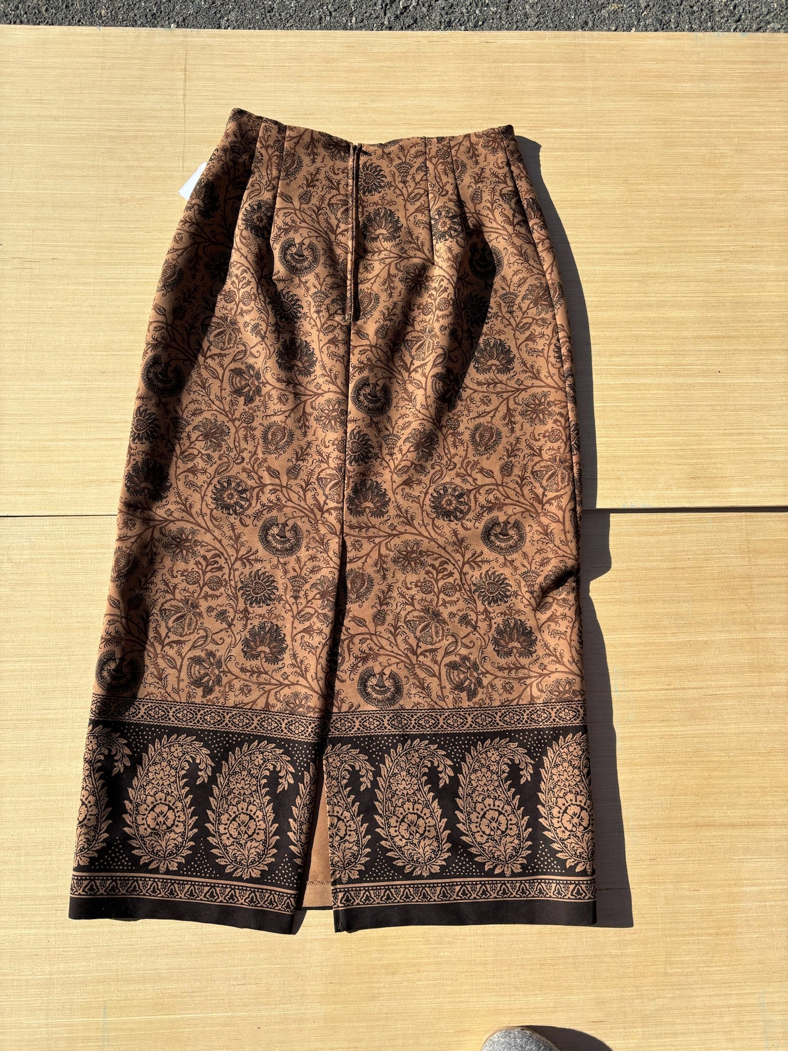 brown briggs paisley long skirt, 10