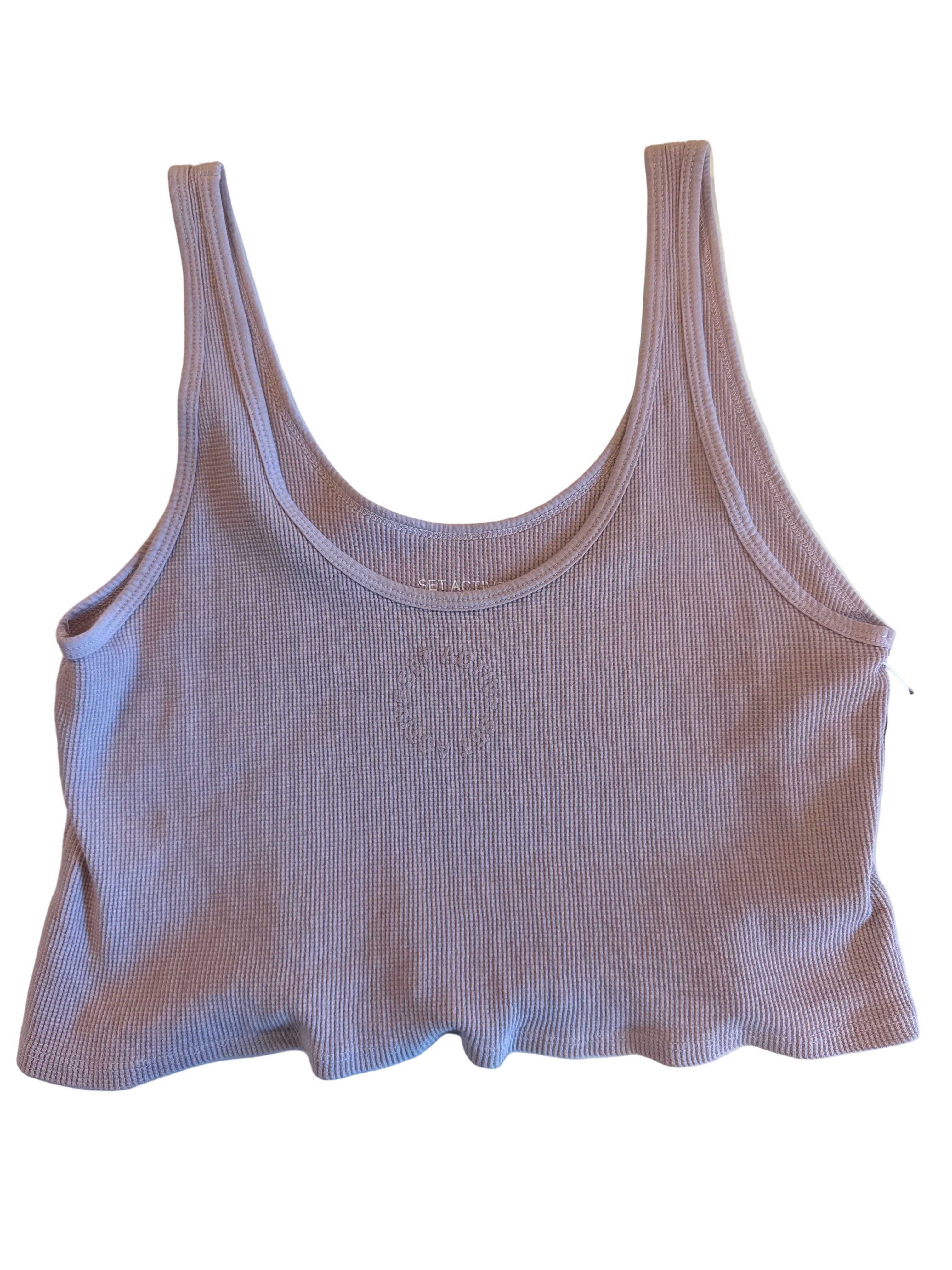 mauve set active waffleknit tank, s