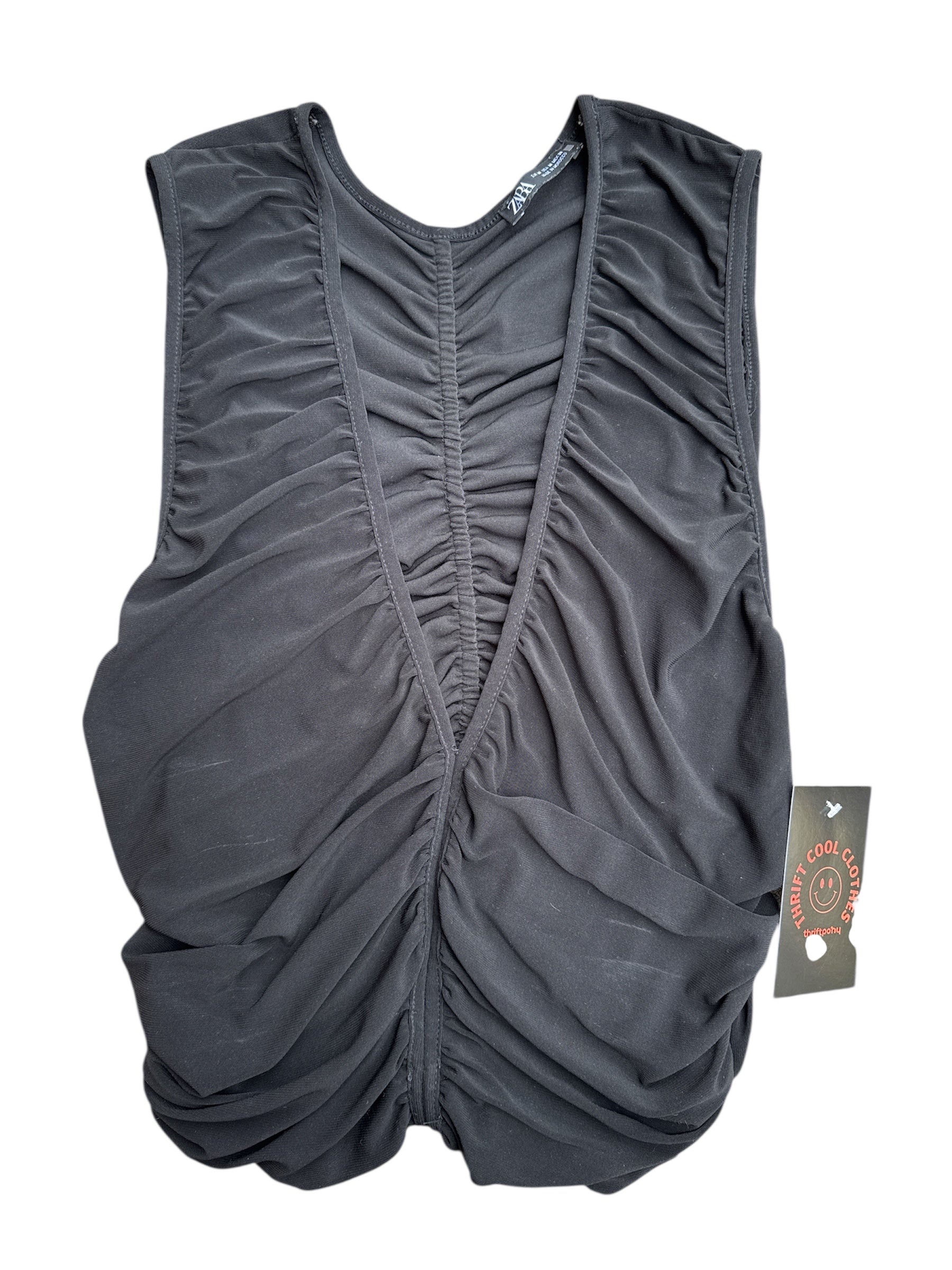 black zara slinky tank, m