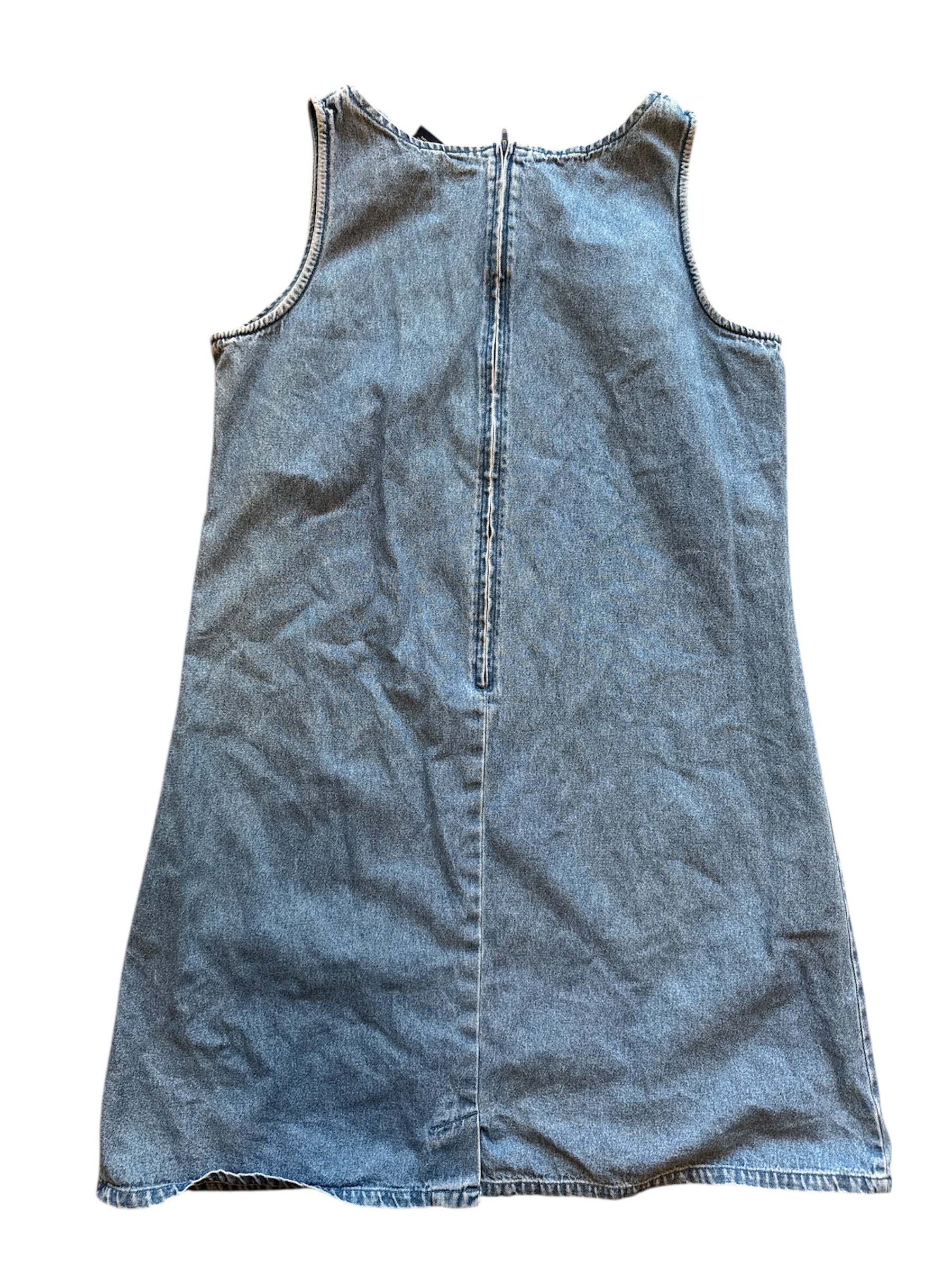 blue CB casual vtg denim dress, L