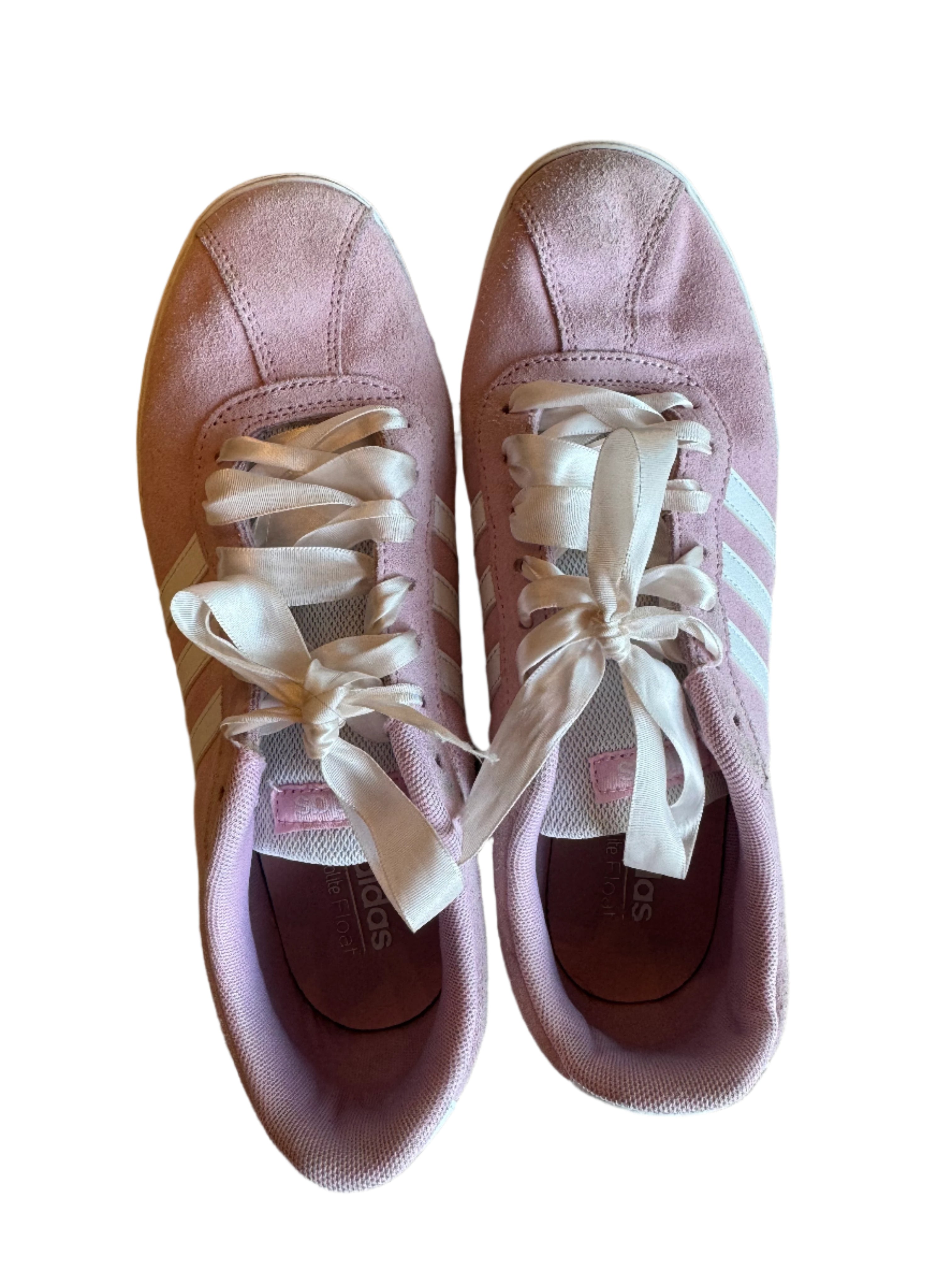 Pink white Adidas Sneakers, 8.5
