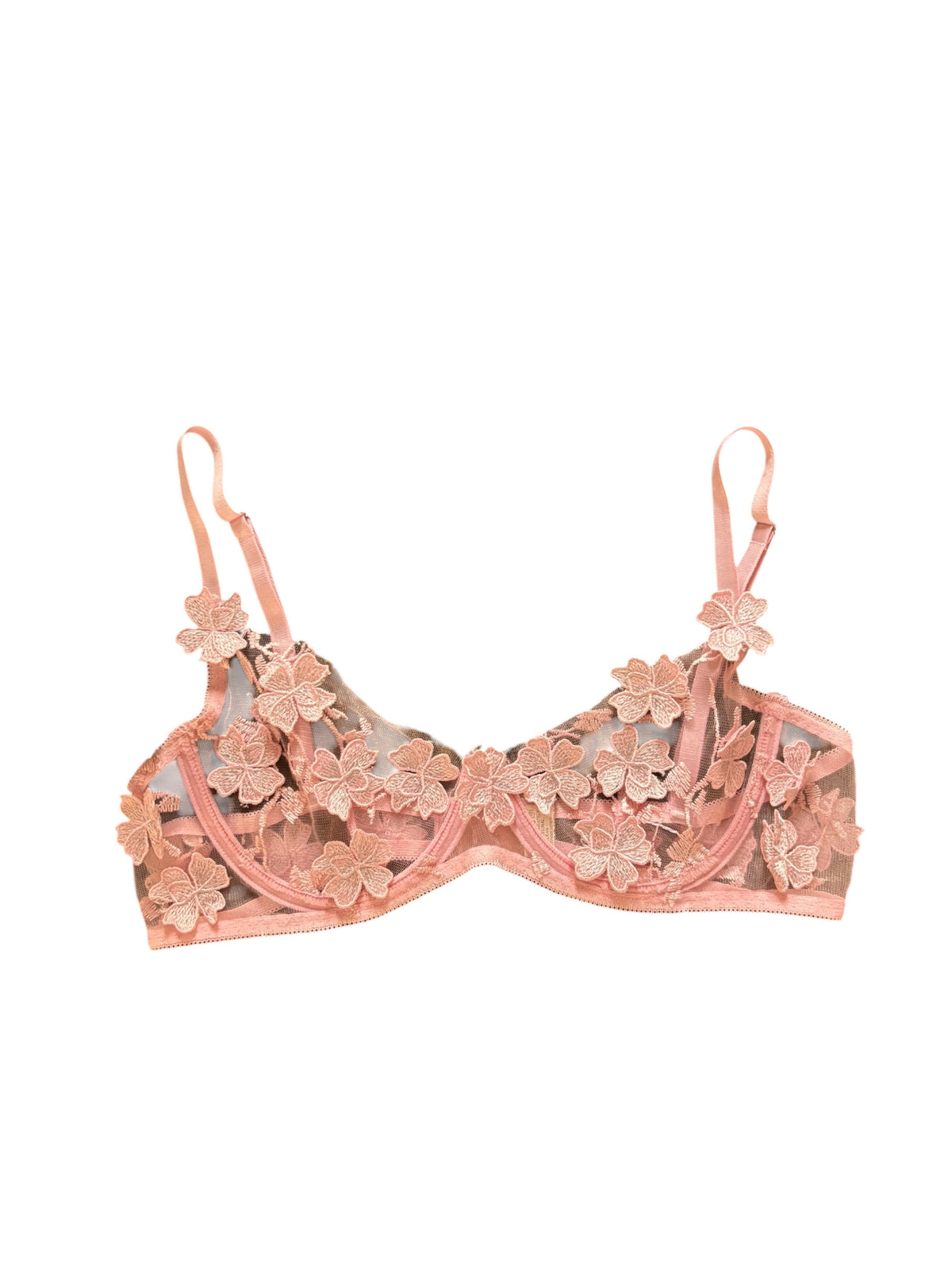 pink  mesh bra, m