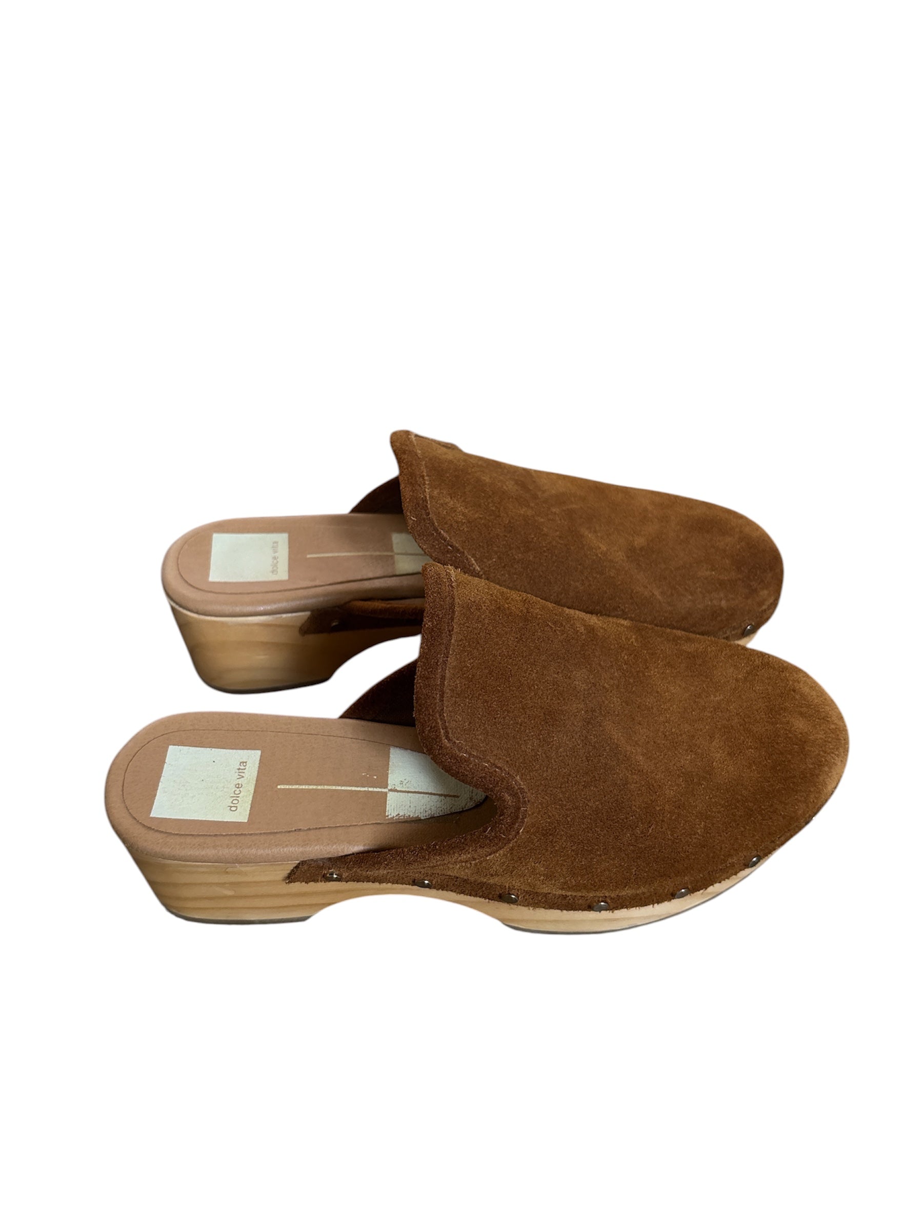 Broiwn Dolce vita Suede clogs, 7.5