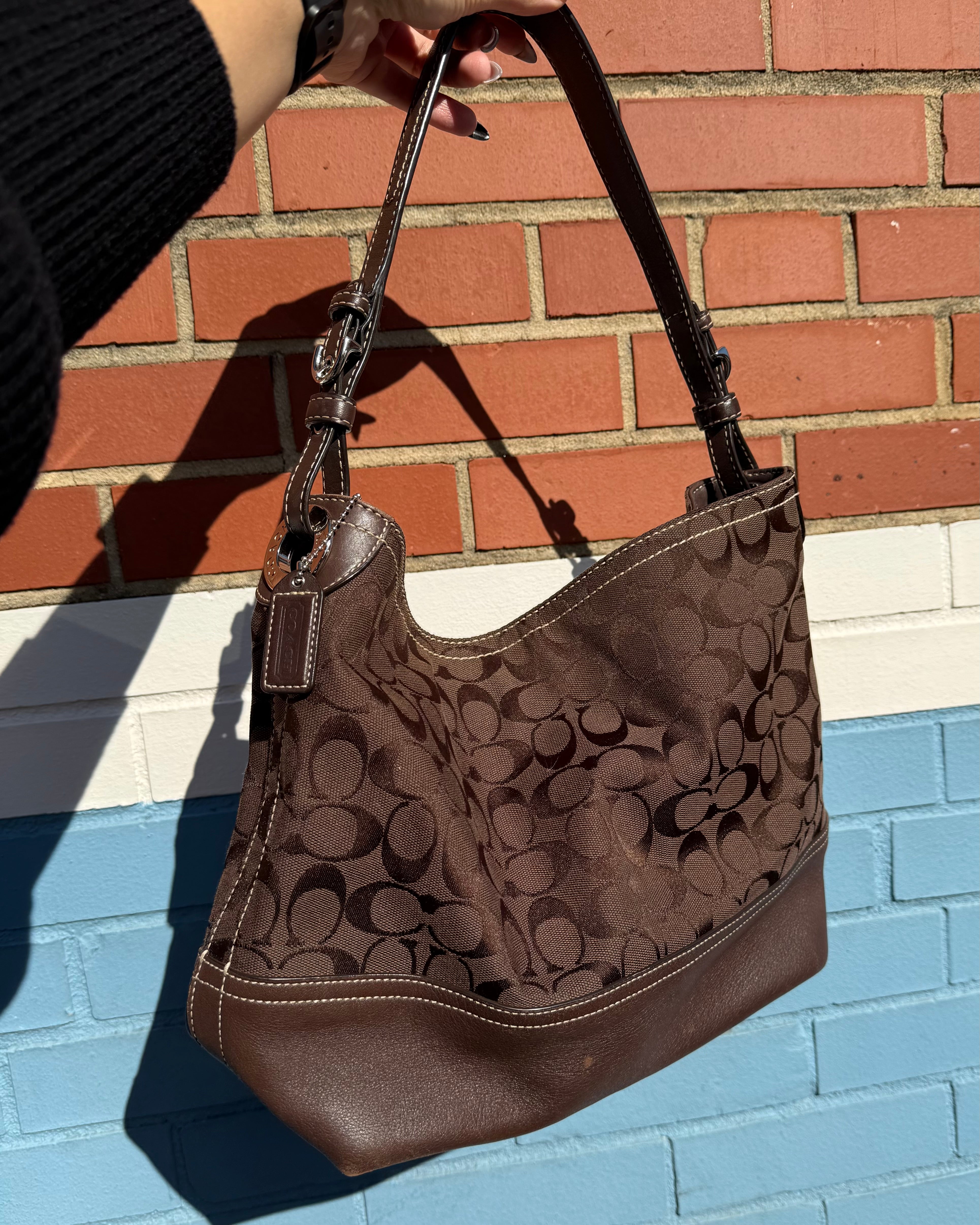 Brown Coach 2156 hobo bag