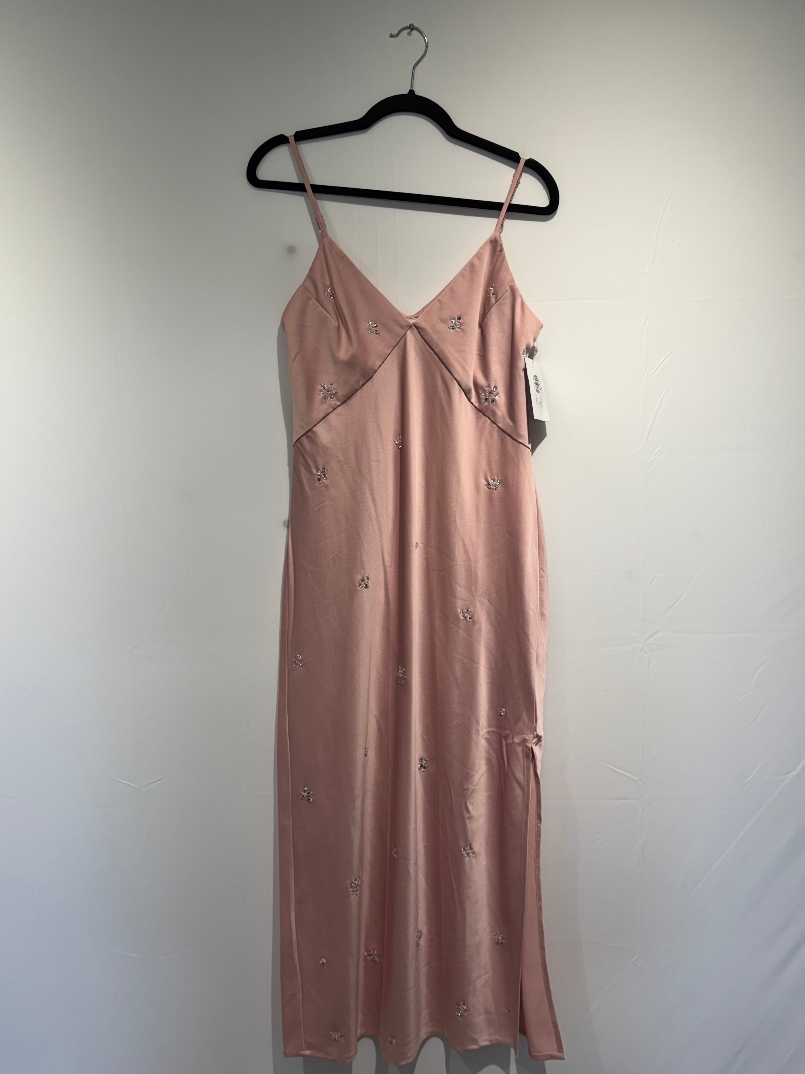 pink a new day beaded tank maxi dress, s