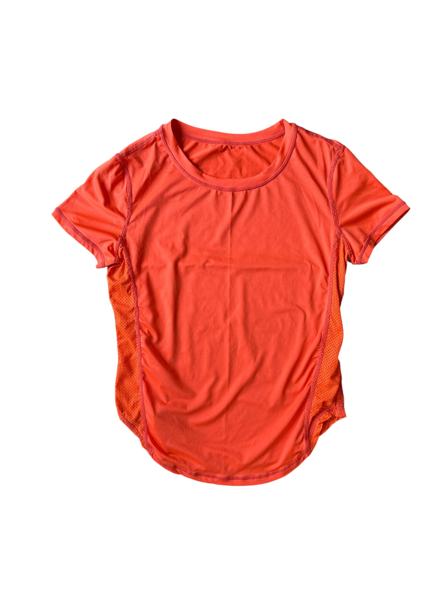 orange  Stretch mesh side athletic tee