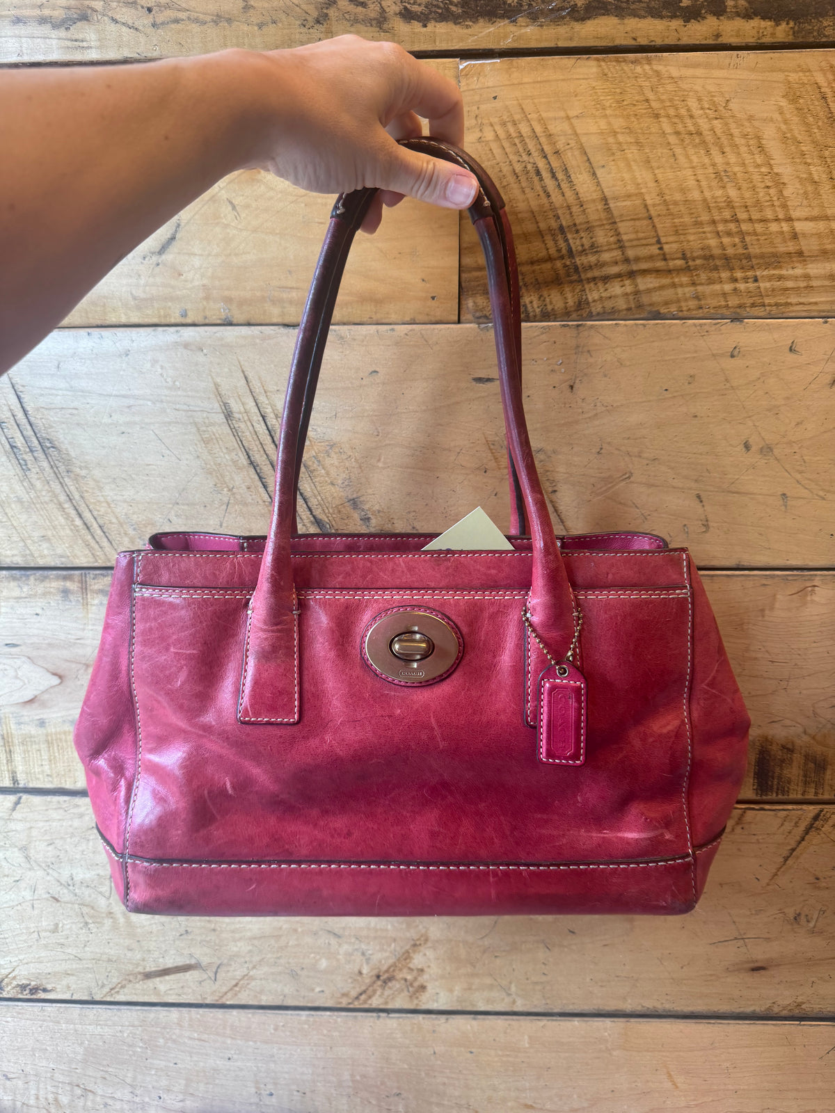 Red coach madeline shoulder bag B0893 11553