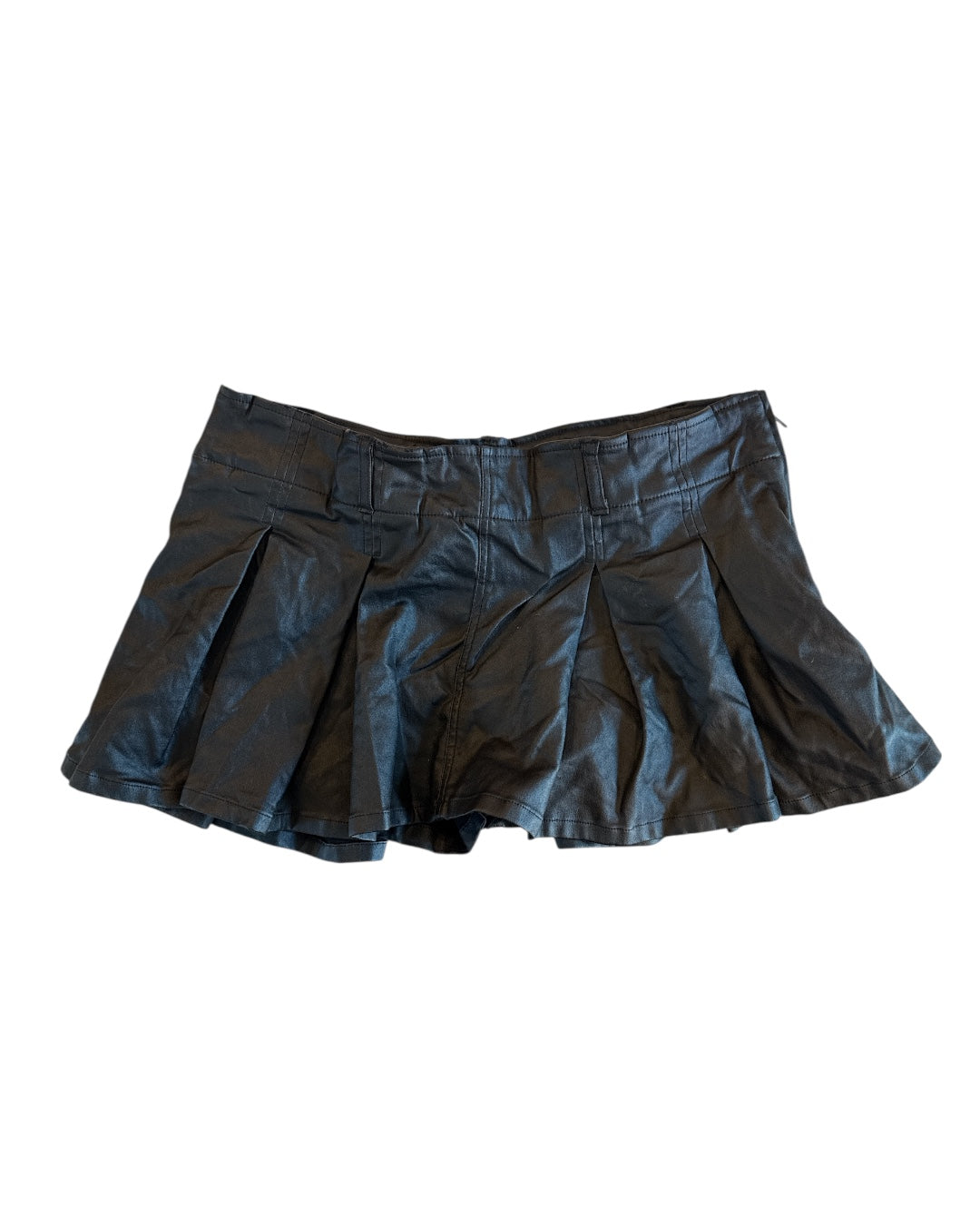 black fashion nova pleated mini skirt, XL