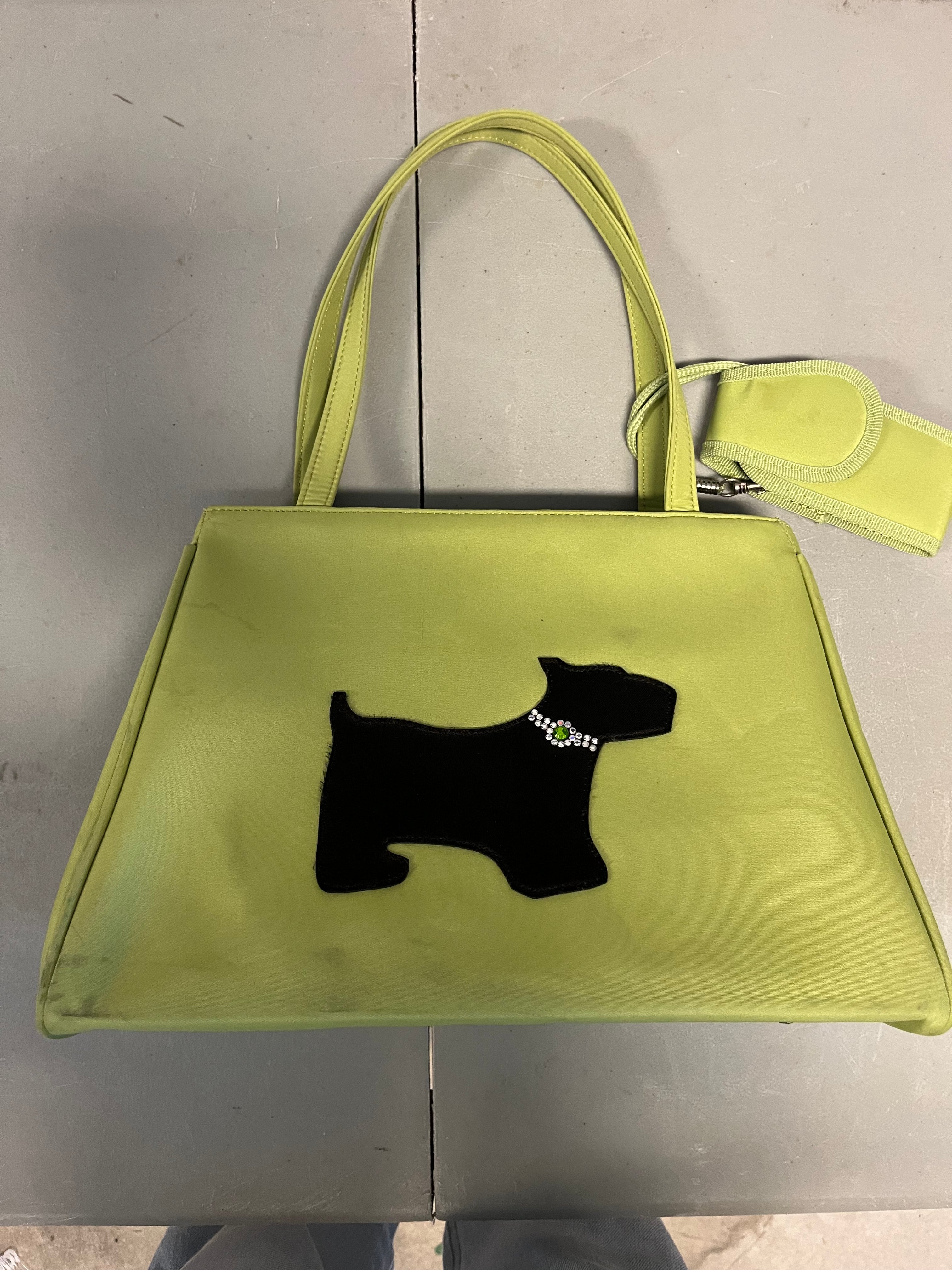 Green  Dog purse