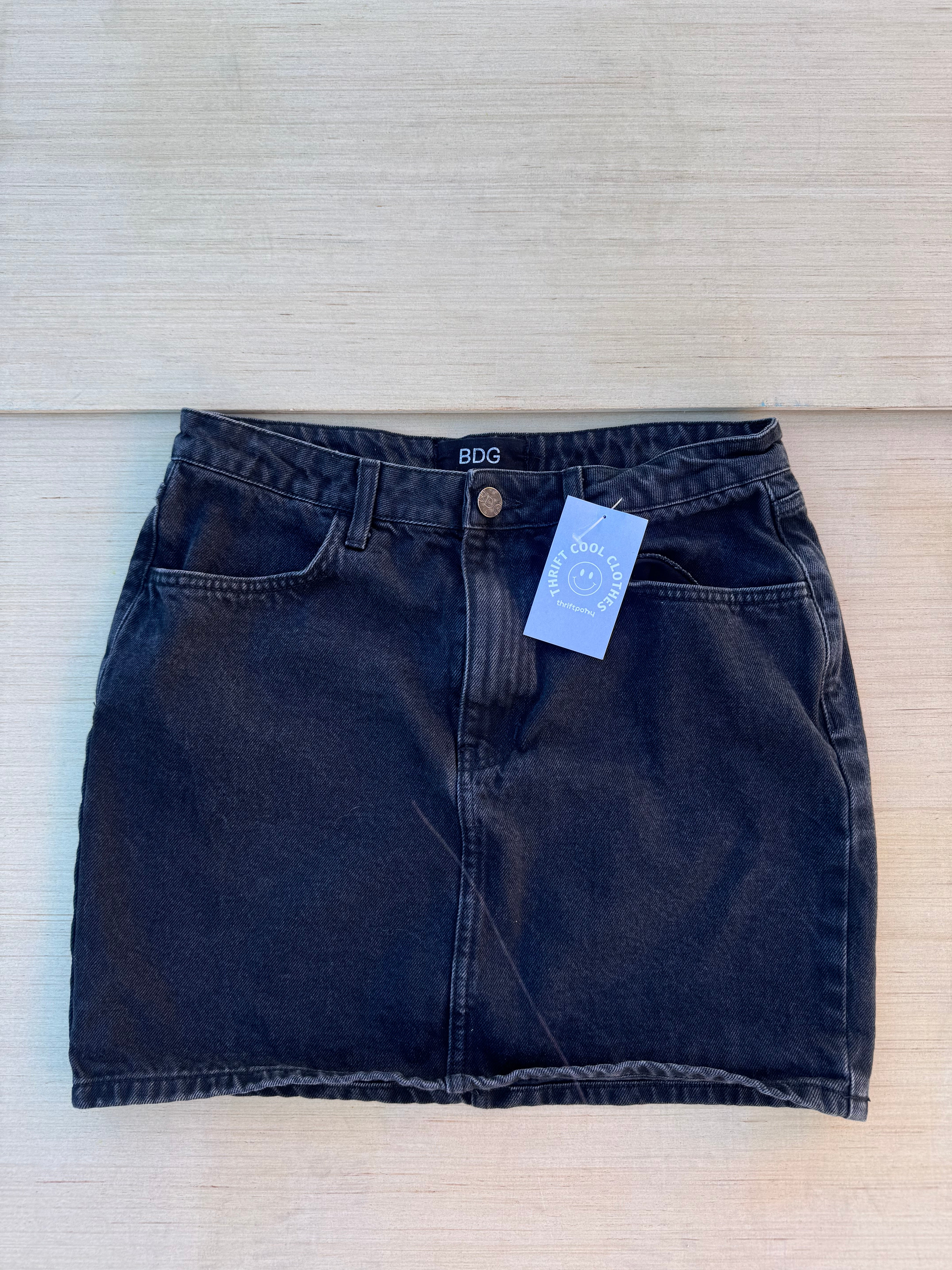 black BDG mini denim skirt, L