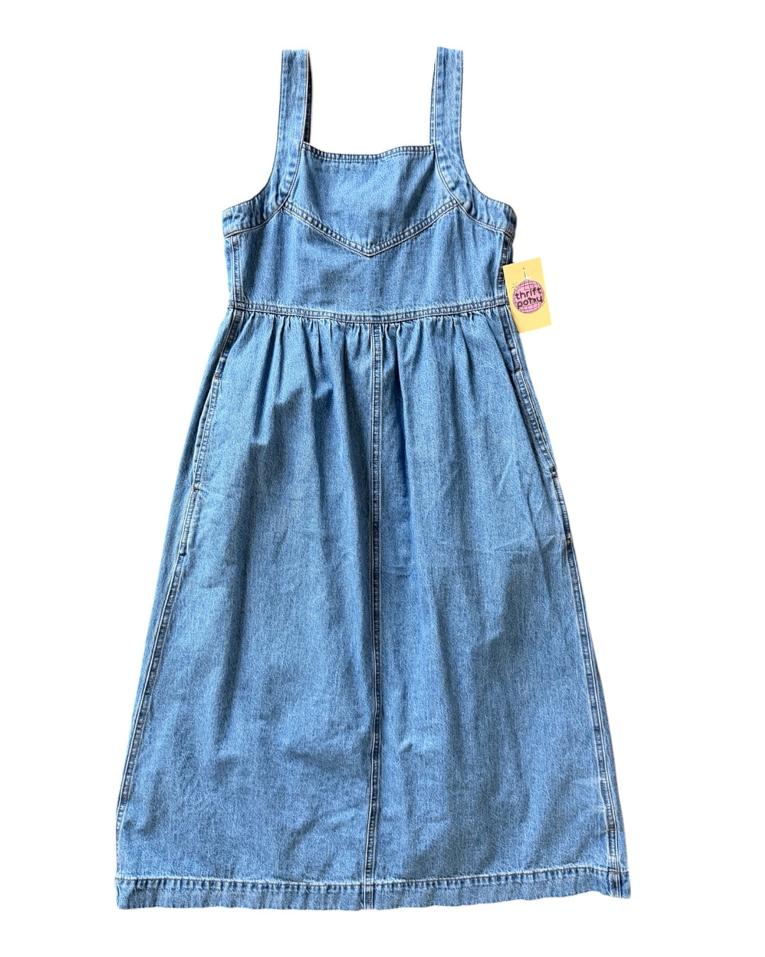 blue Madewell denim tank dress, 0