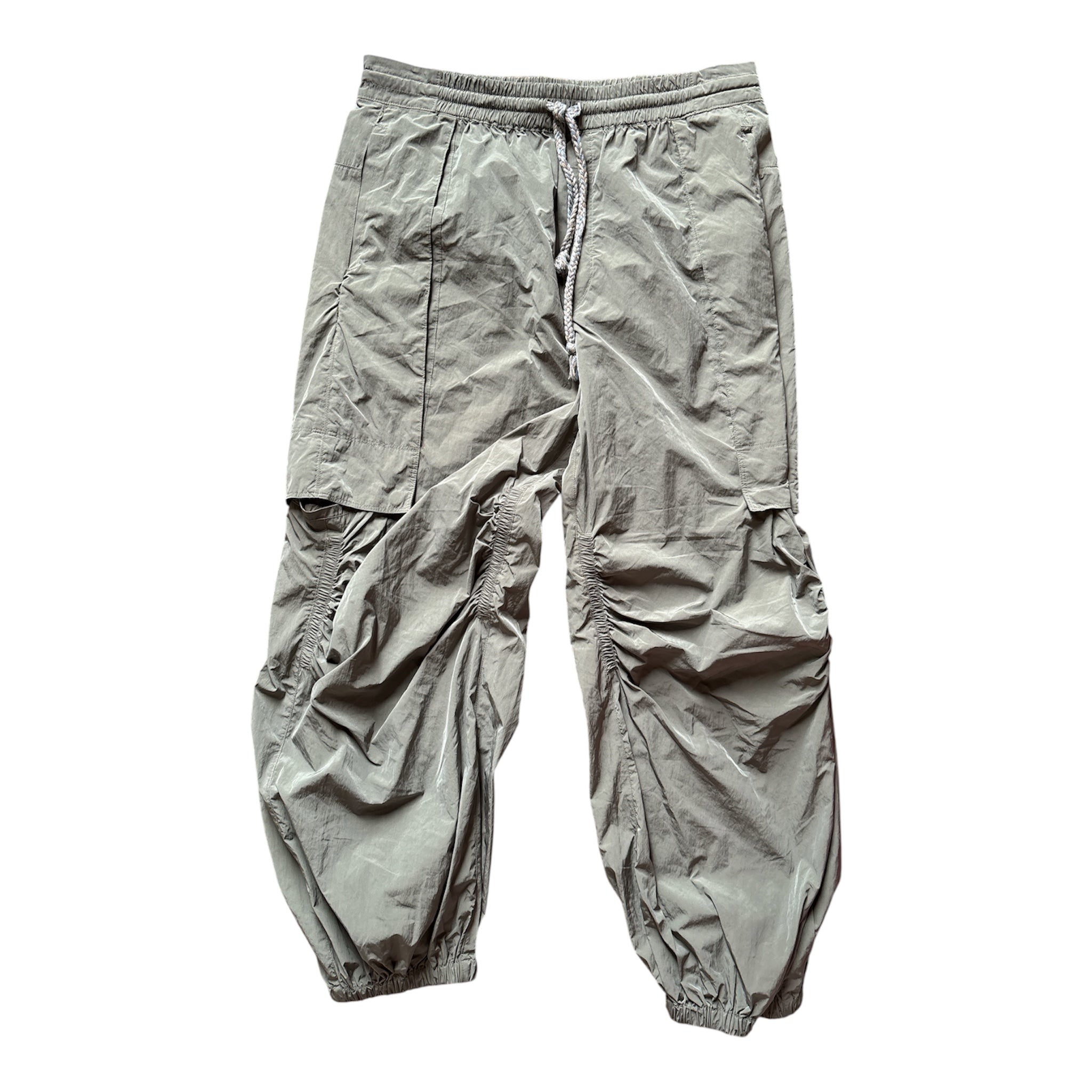green free people swishy joggers, L