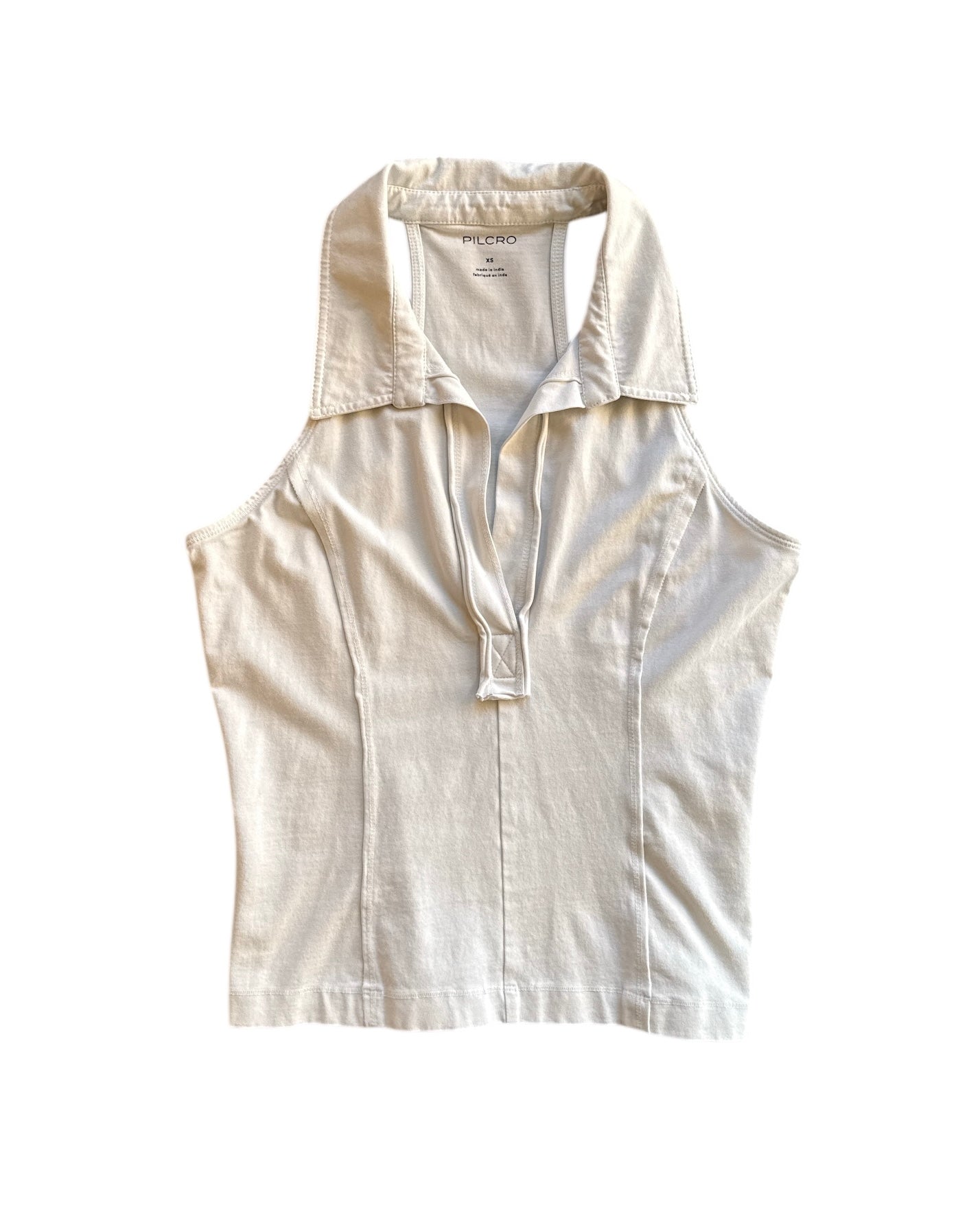 White Pilcro Sleeveless polo, Xs