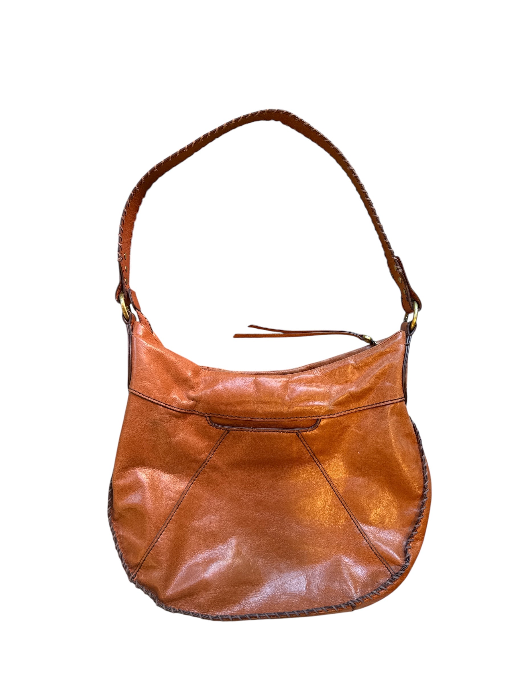 Brown Hobo Crescent leather bag