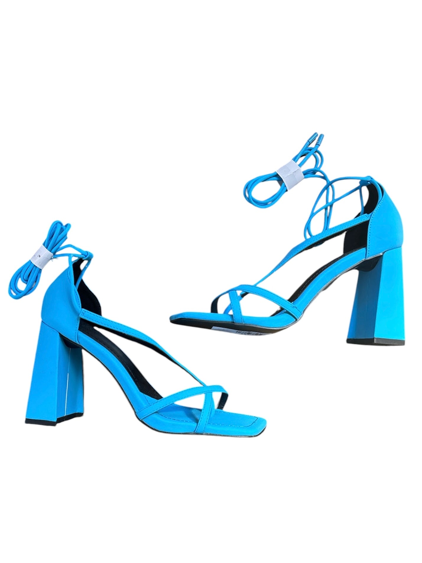 blue Asos strappy toe sandals, 8