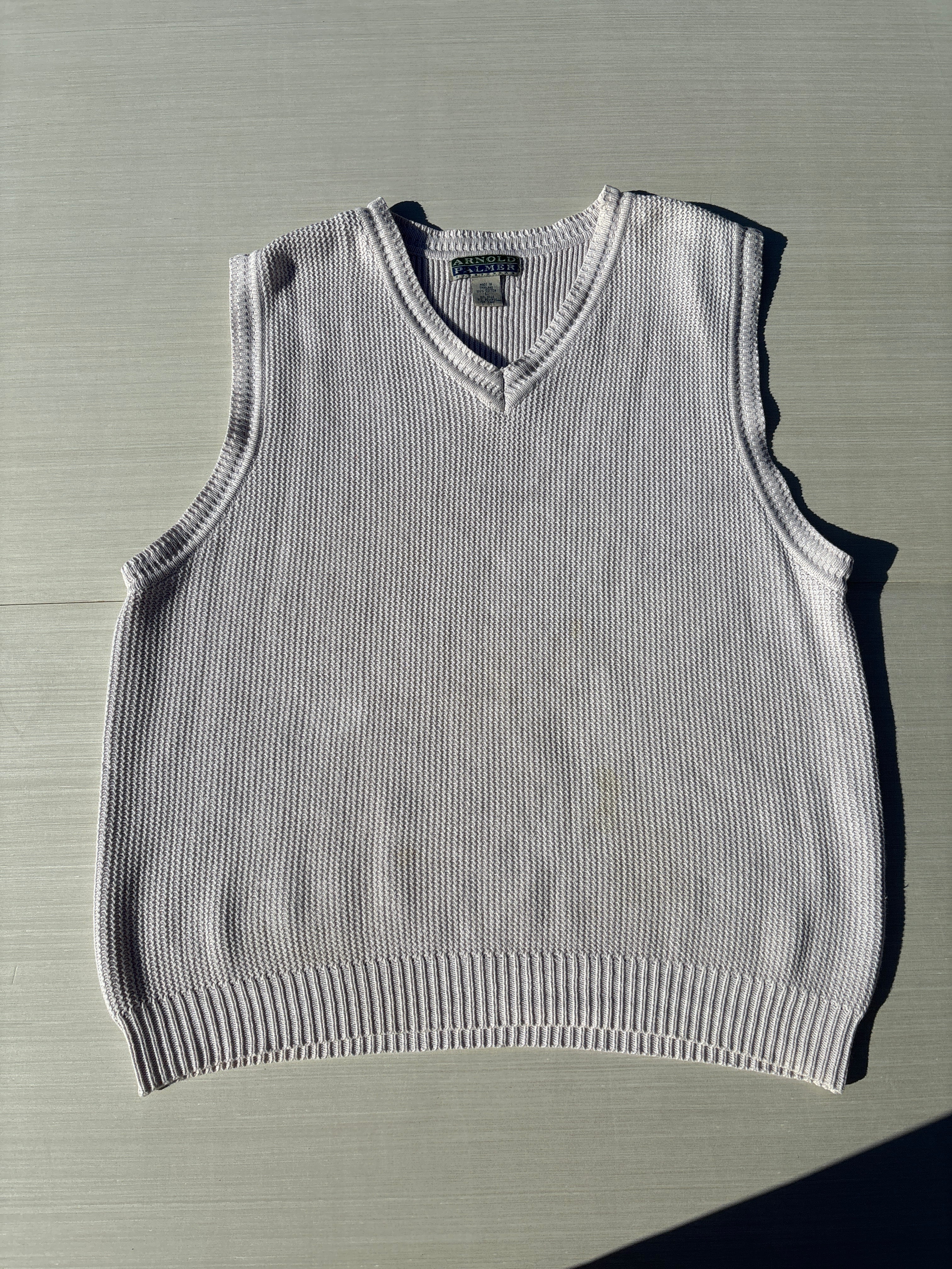 beige arnold palmer sweater vest, L