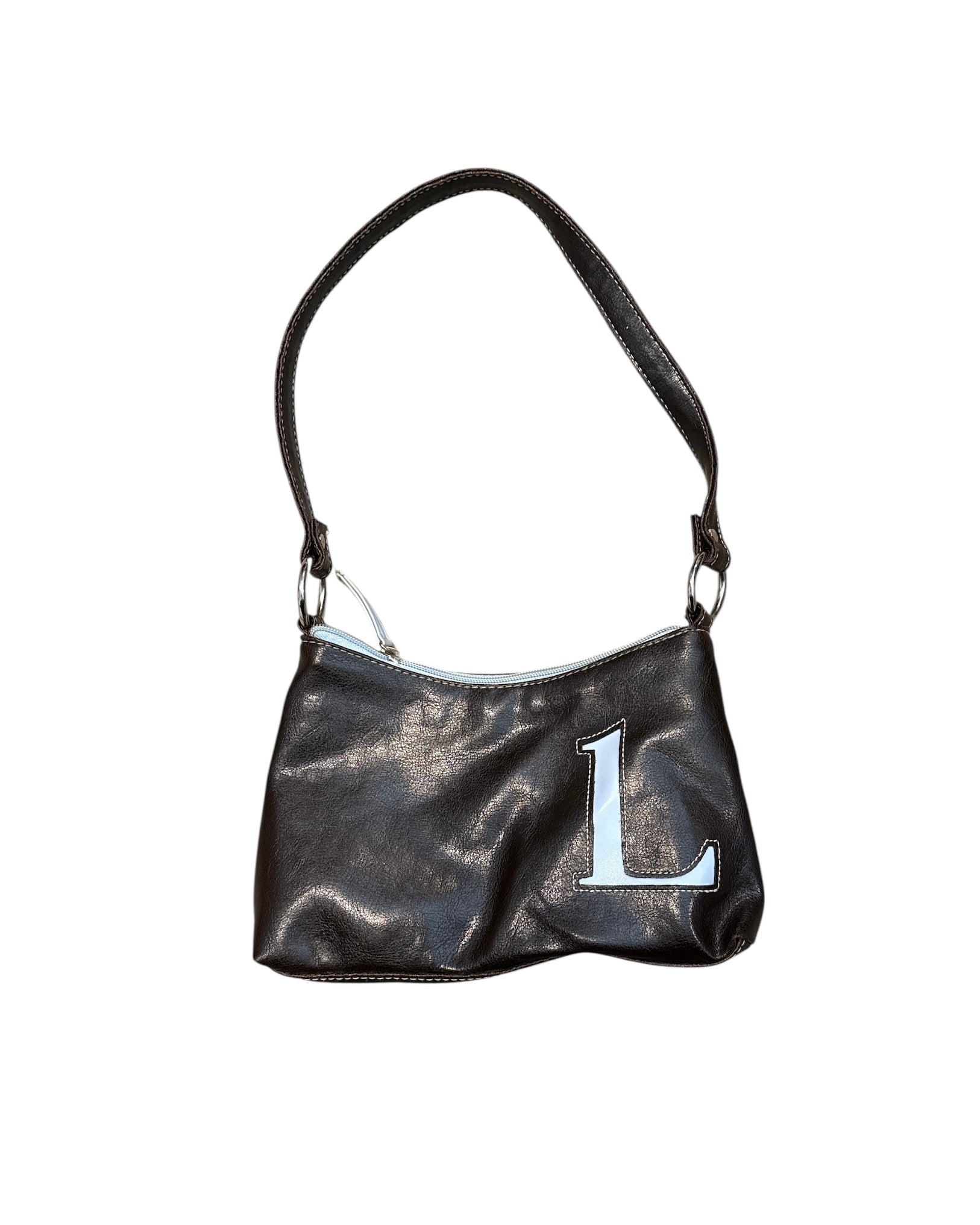 brown blue  L handbag