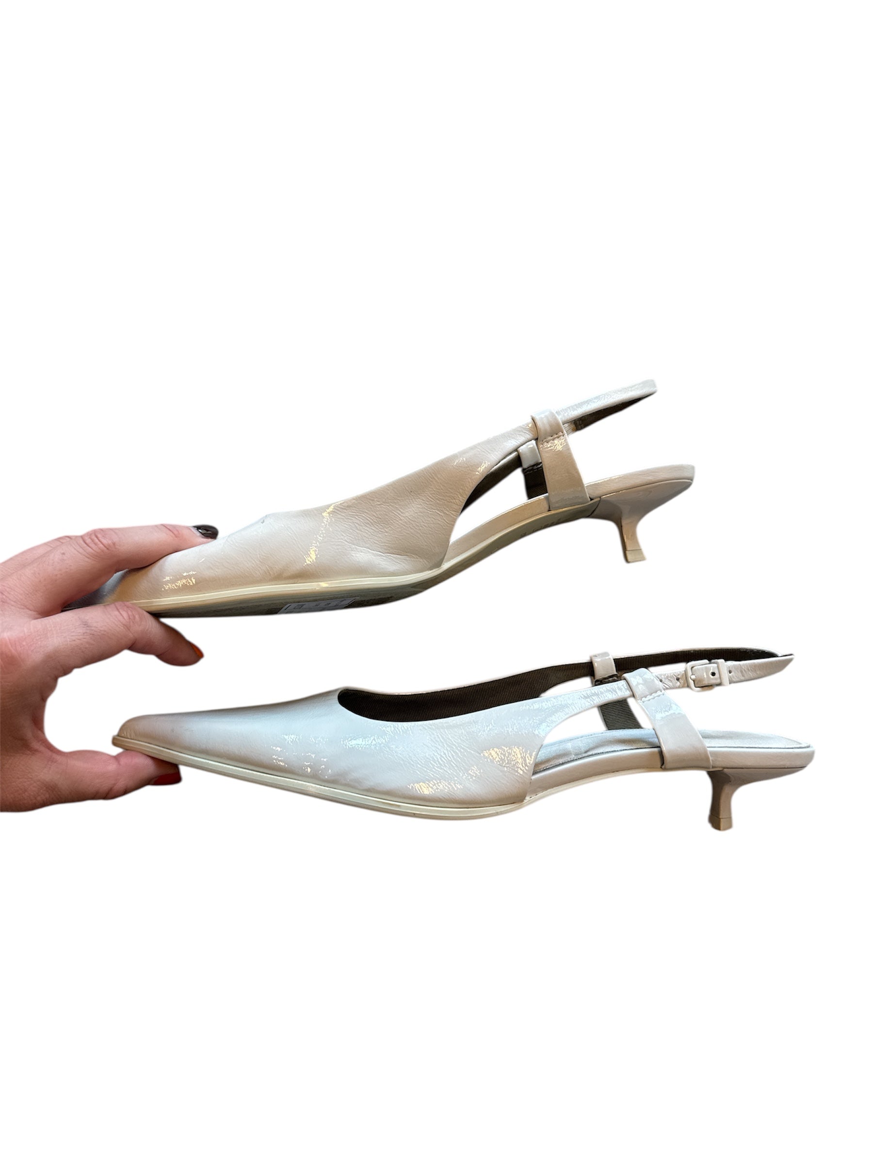 beige zara pointed heel, 41