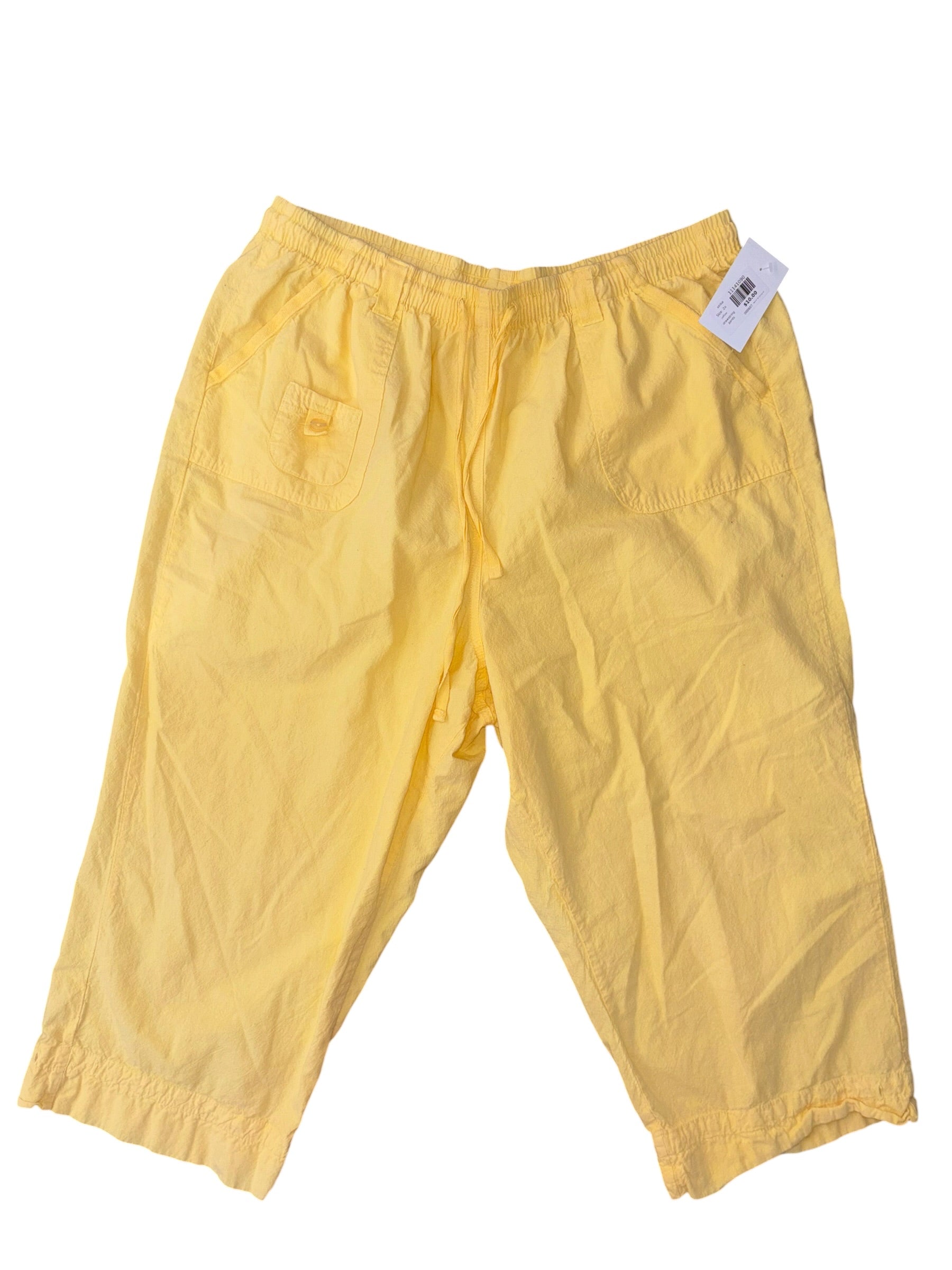 yellow erika drawstring pants, 2x