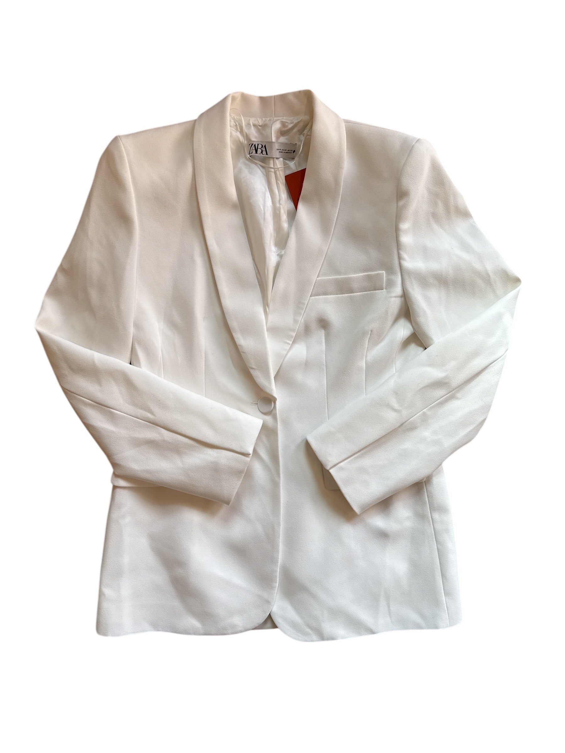 white Zara blazer, m
