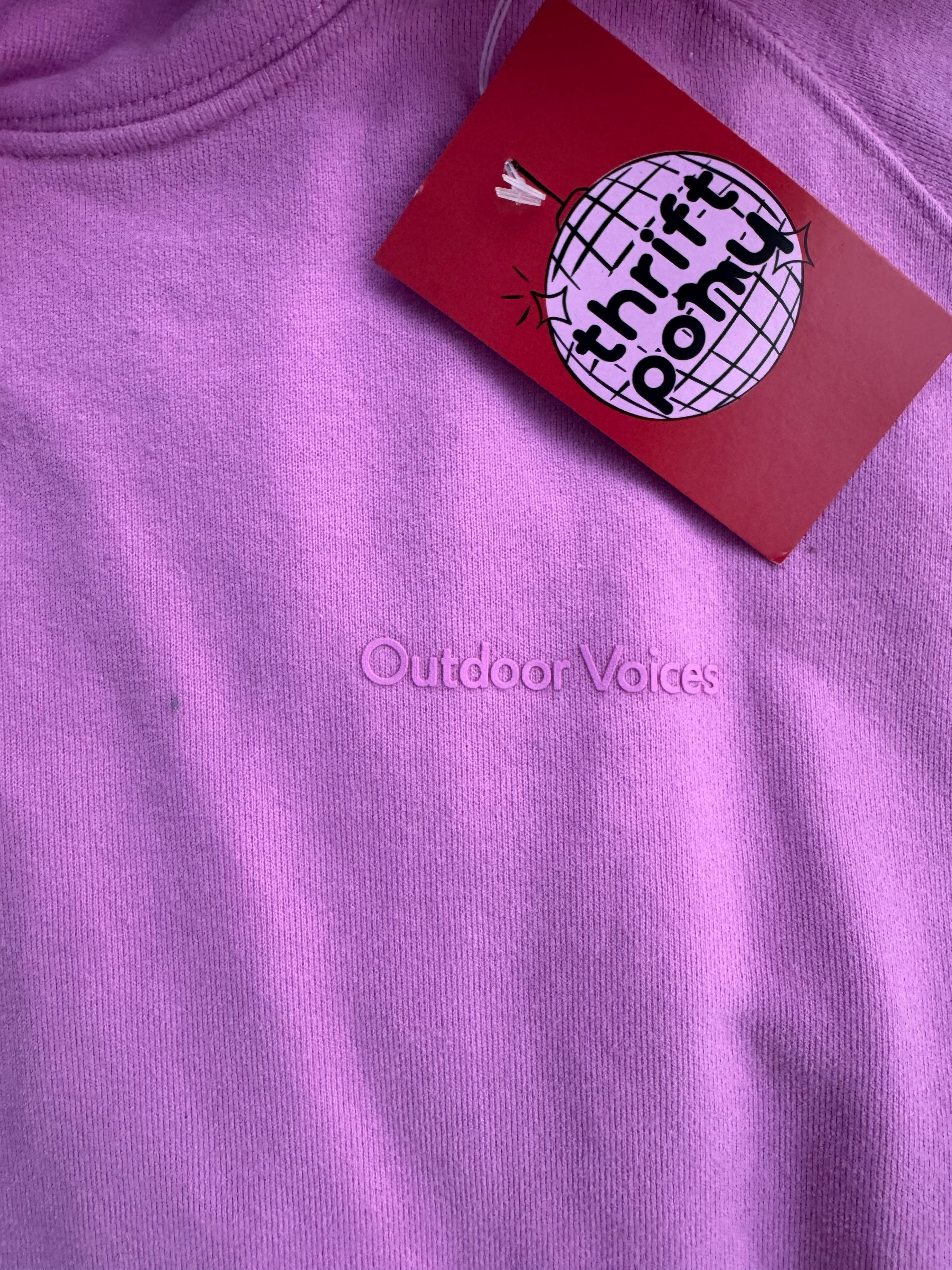 pink outdoor voices hoodie, m