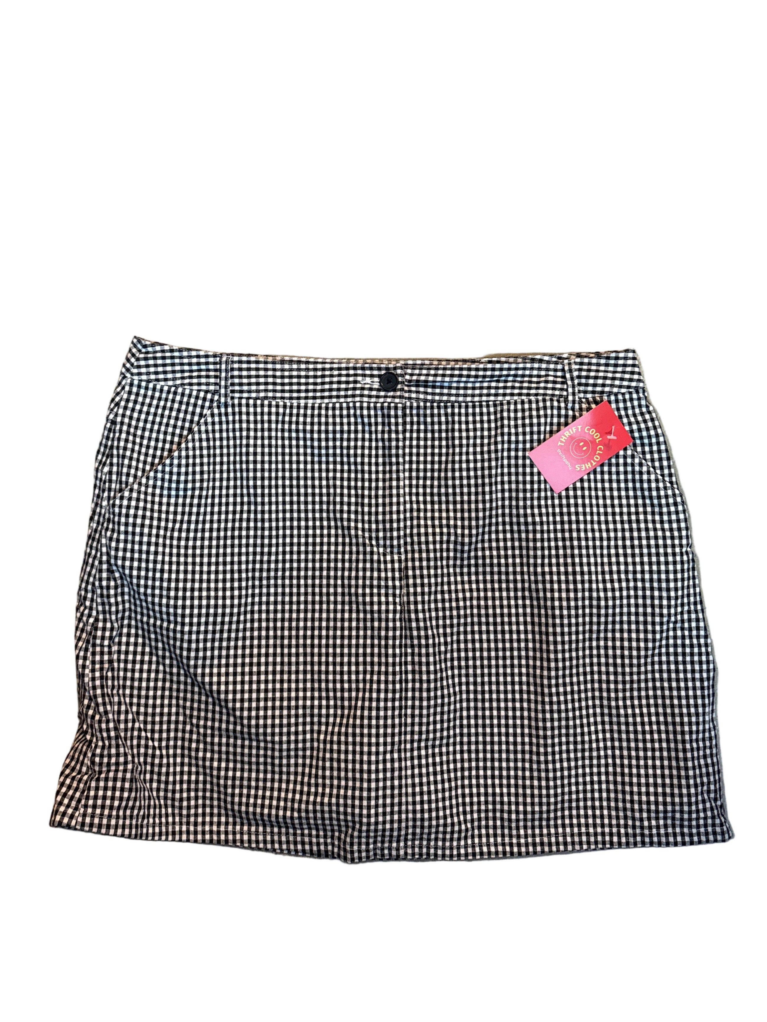black white studio ii gingham mini skirt, 16