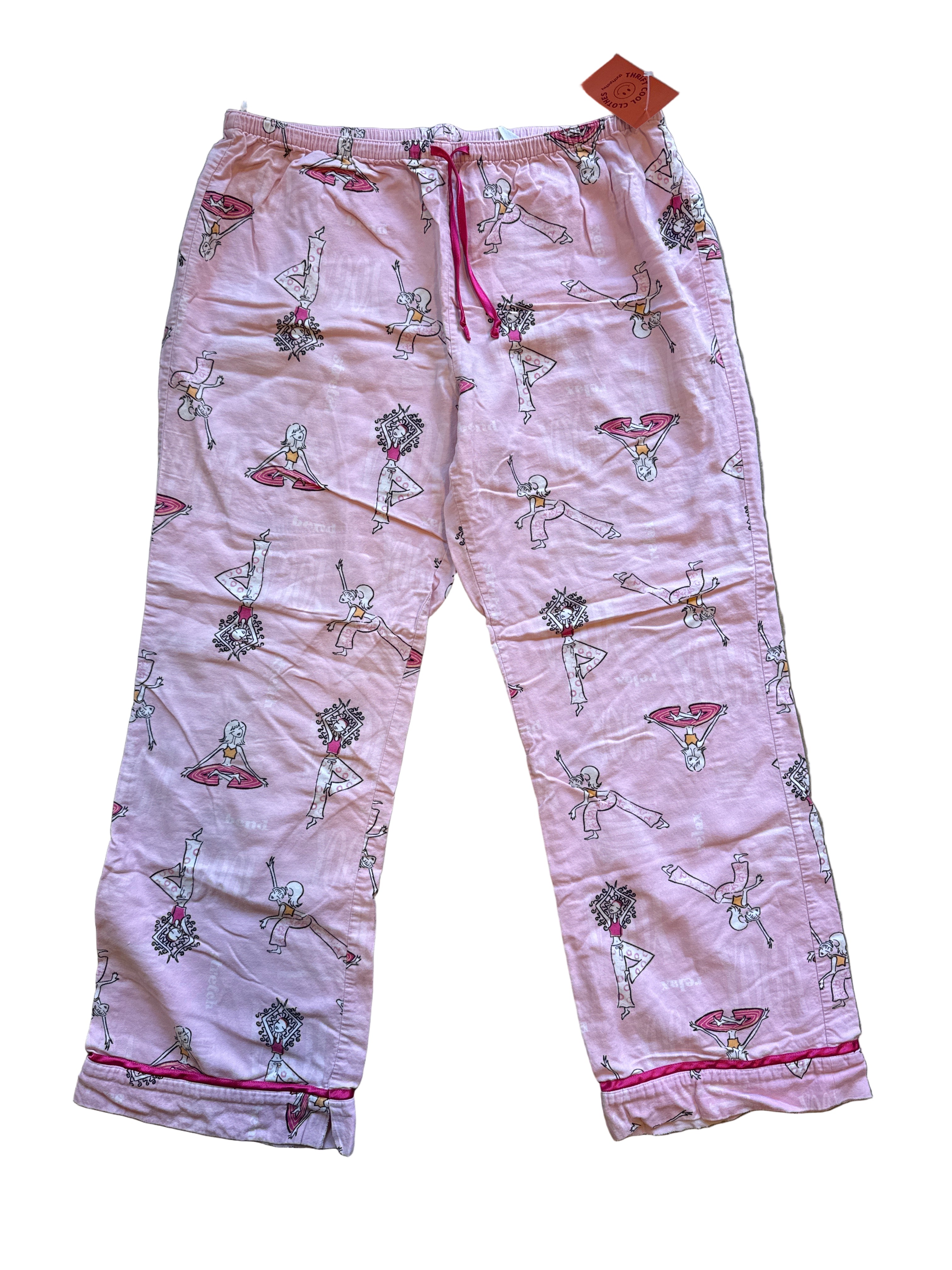 pink q&a y2k yoga pj pants!!!, L