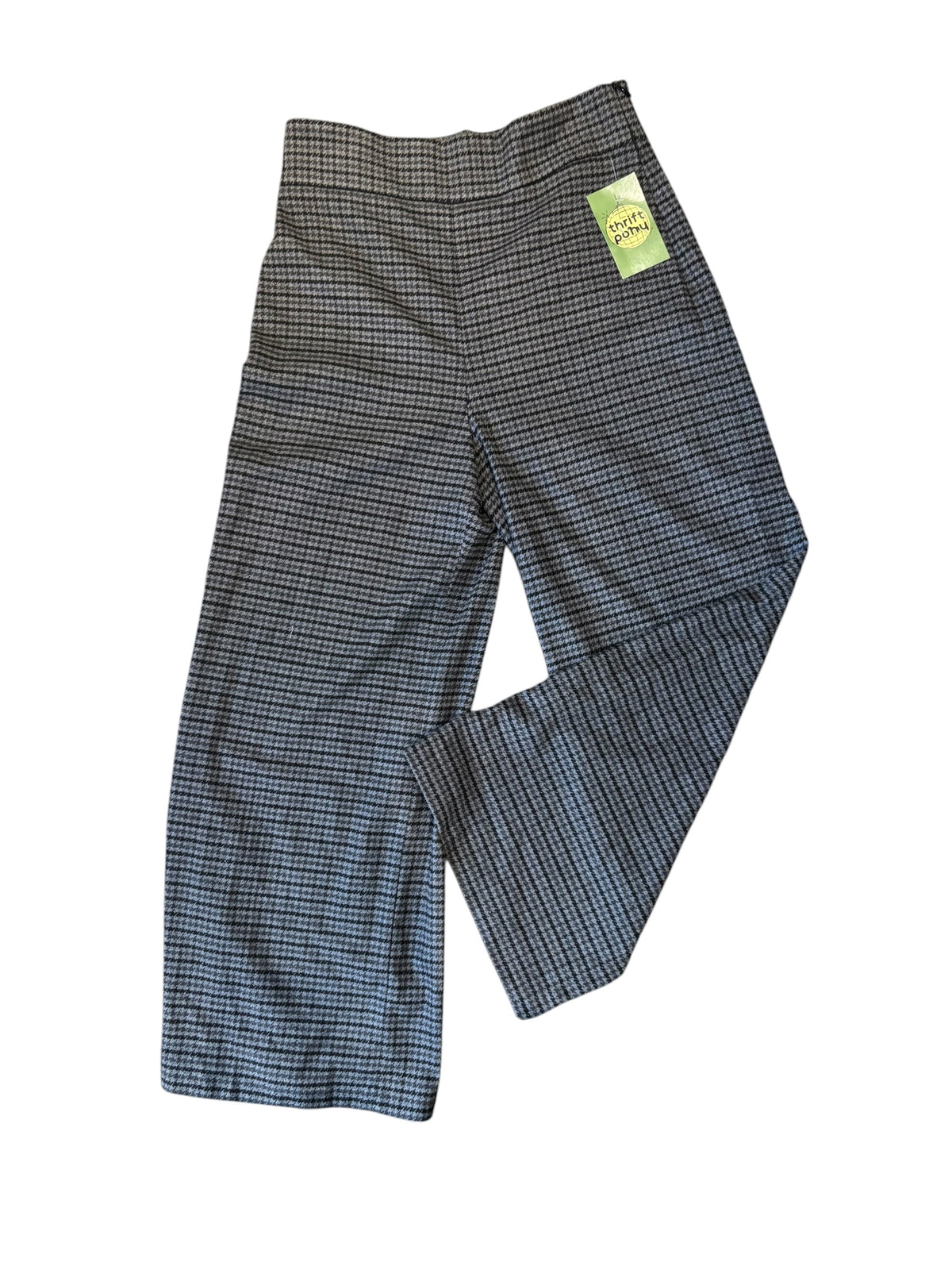 gray black zara houndstooth trousers, s