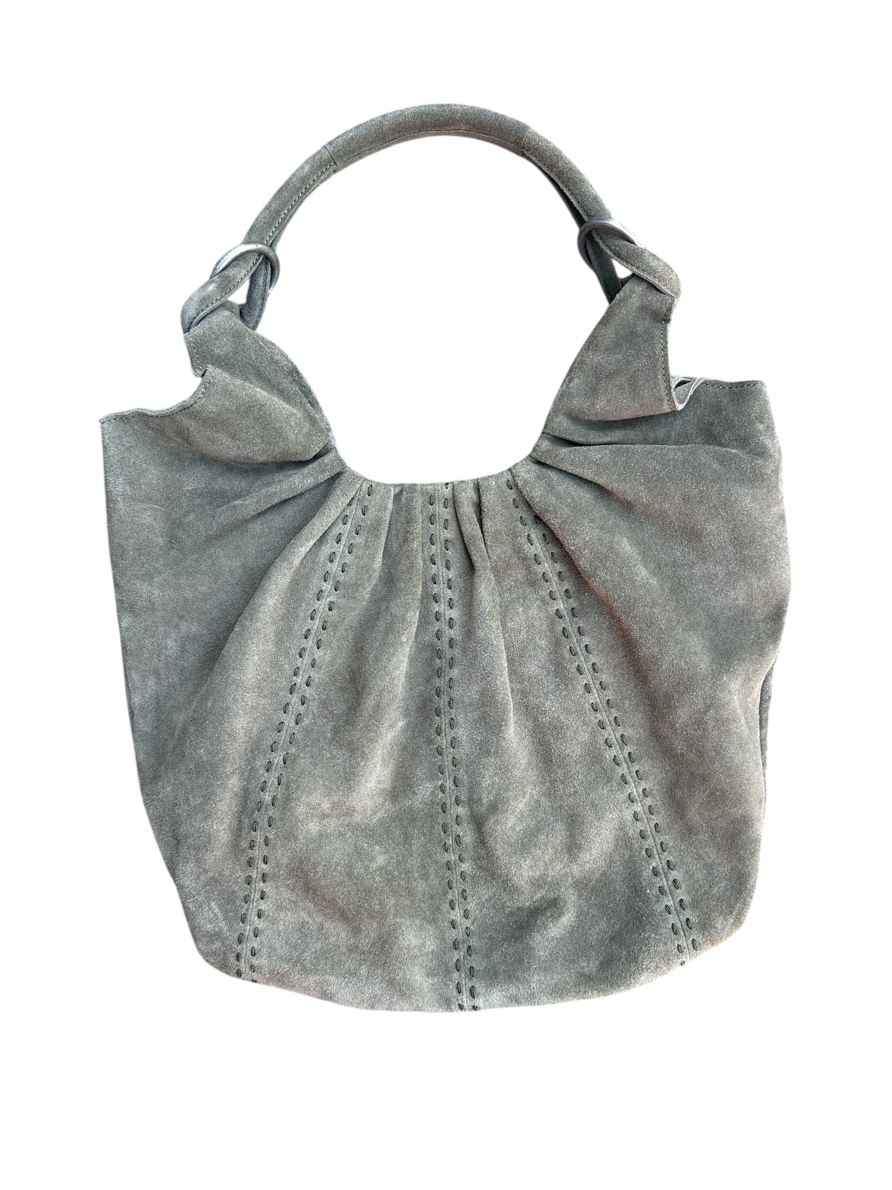 green free people suede slouchy shoulder bag