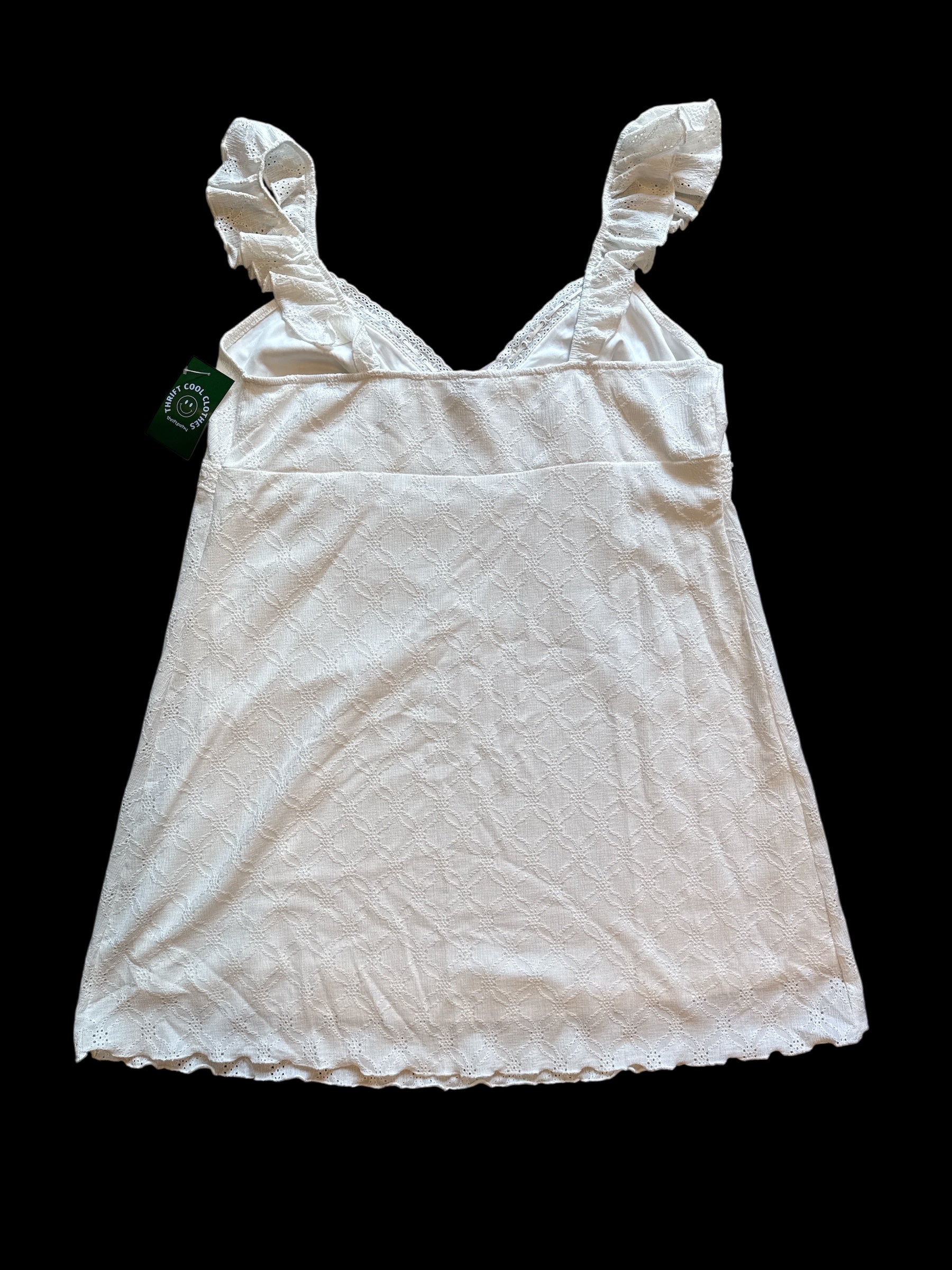 white wild fable babydoll ruffle sleeve mini dress, 2x
