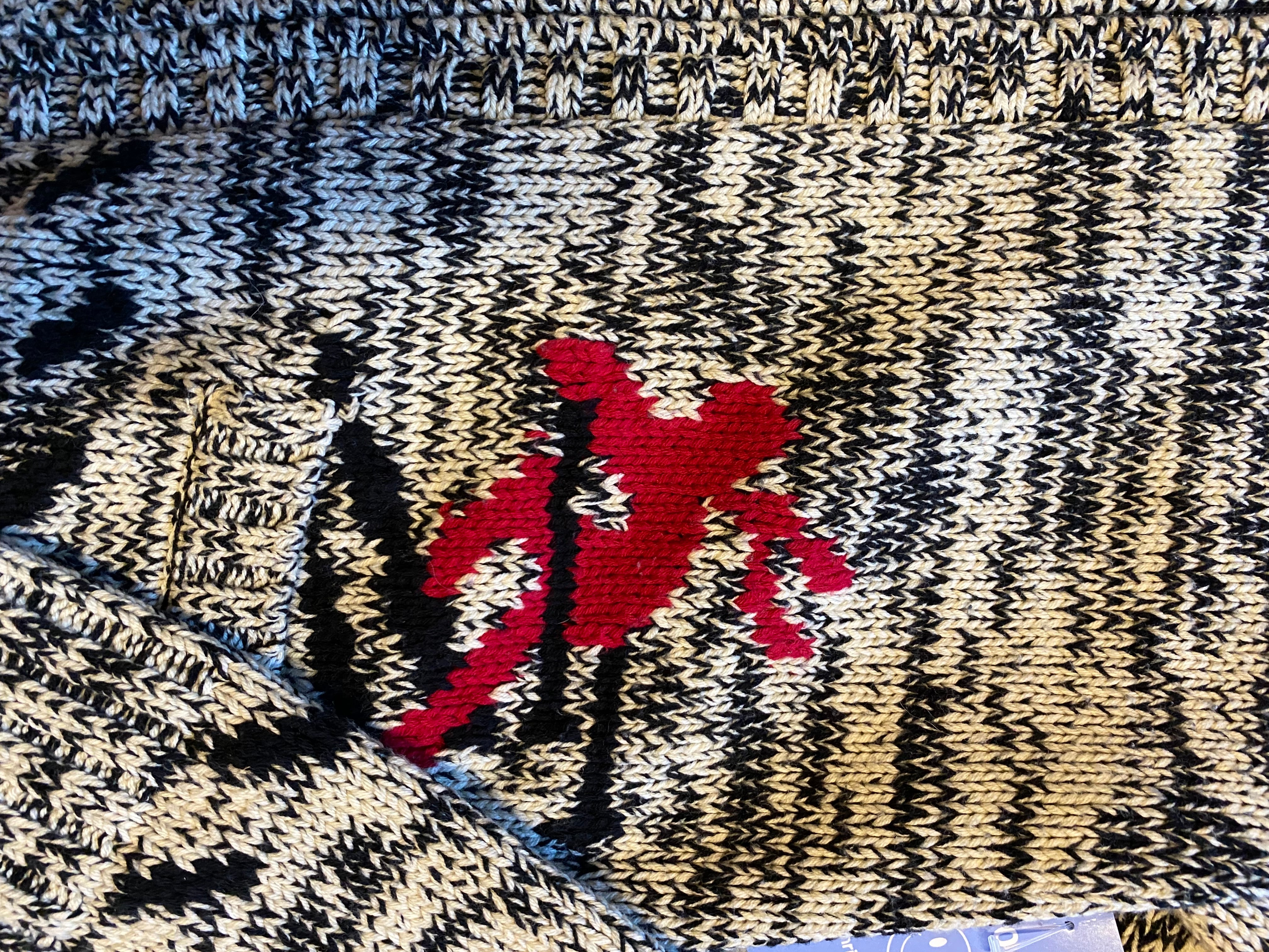 peppered grey Ralph lauren active knit winter ski 80% cotton sweater, XL