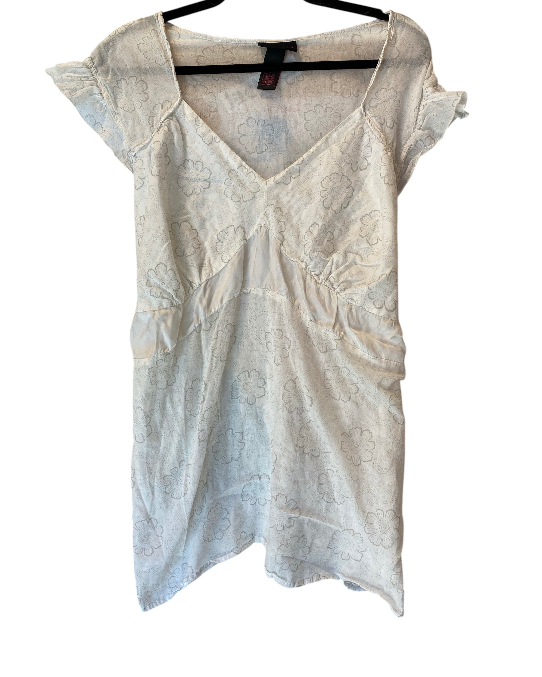 white torrid floral babydoll top, 4x