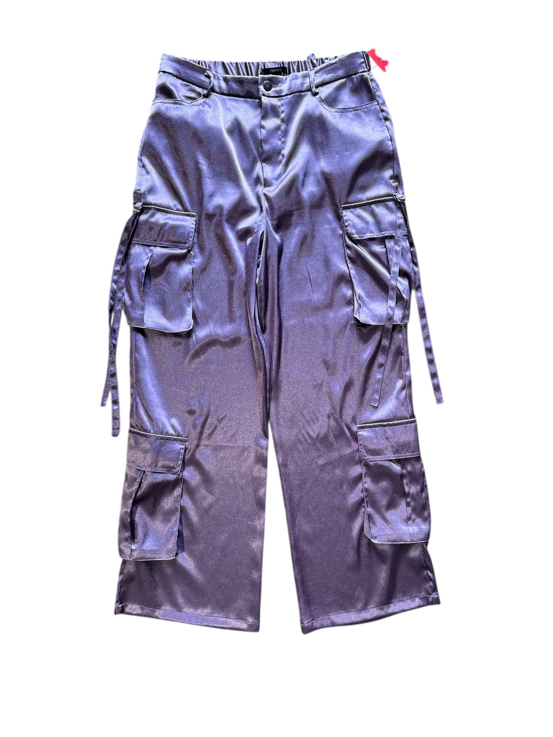 Purple Forever 21 Satin cargos, L